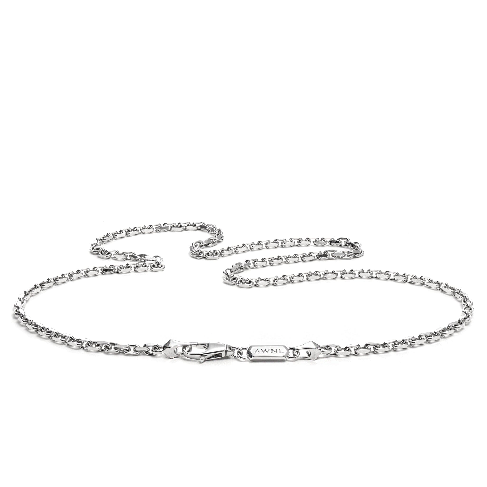 Men's Sterling Silver Cable Chain Chains WAA FASHION GROUP 61.5cm