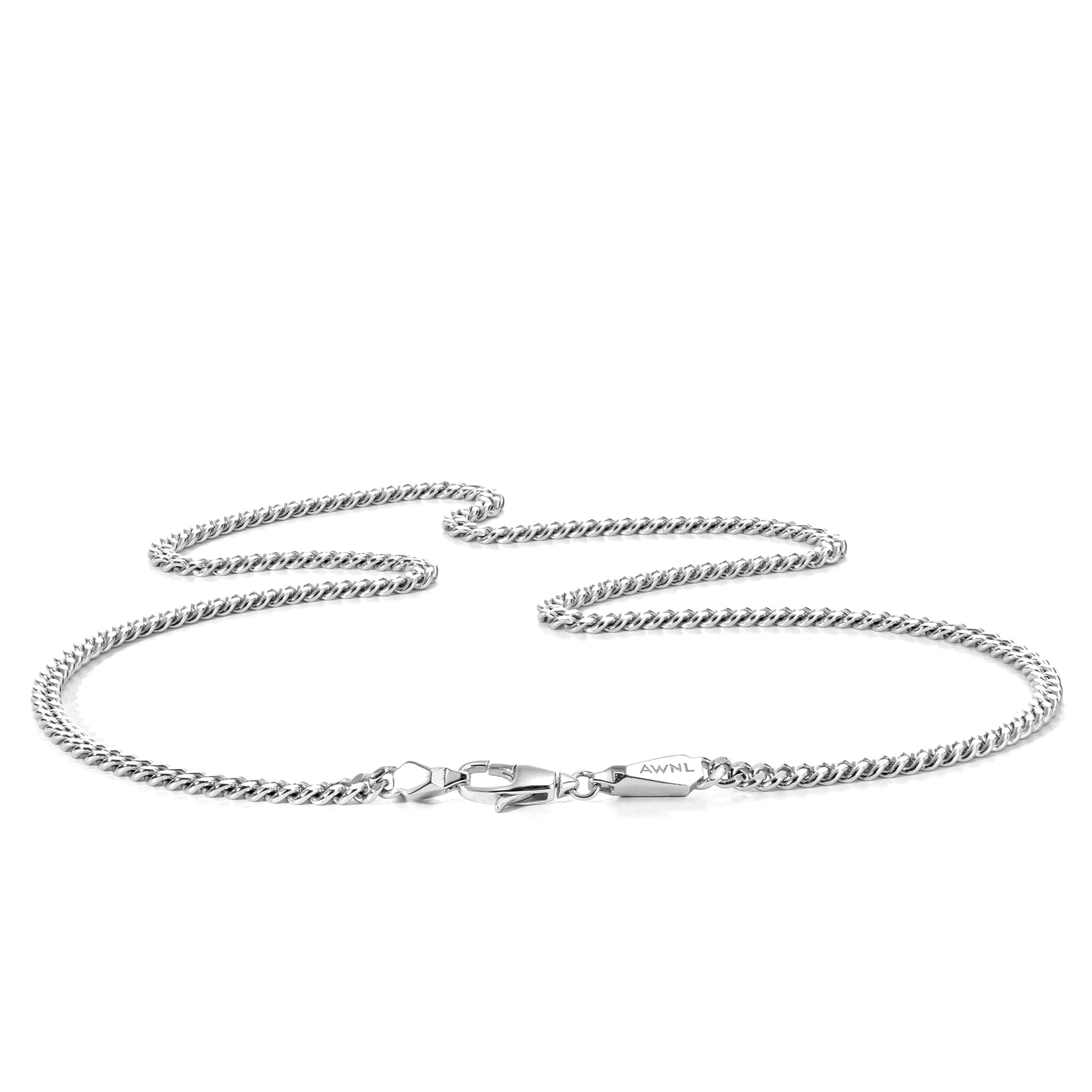 Men's Sterling Silver Curb Chain Chains WAA FASHION GROUP 61.5cm 