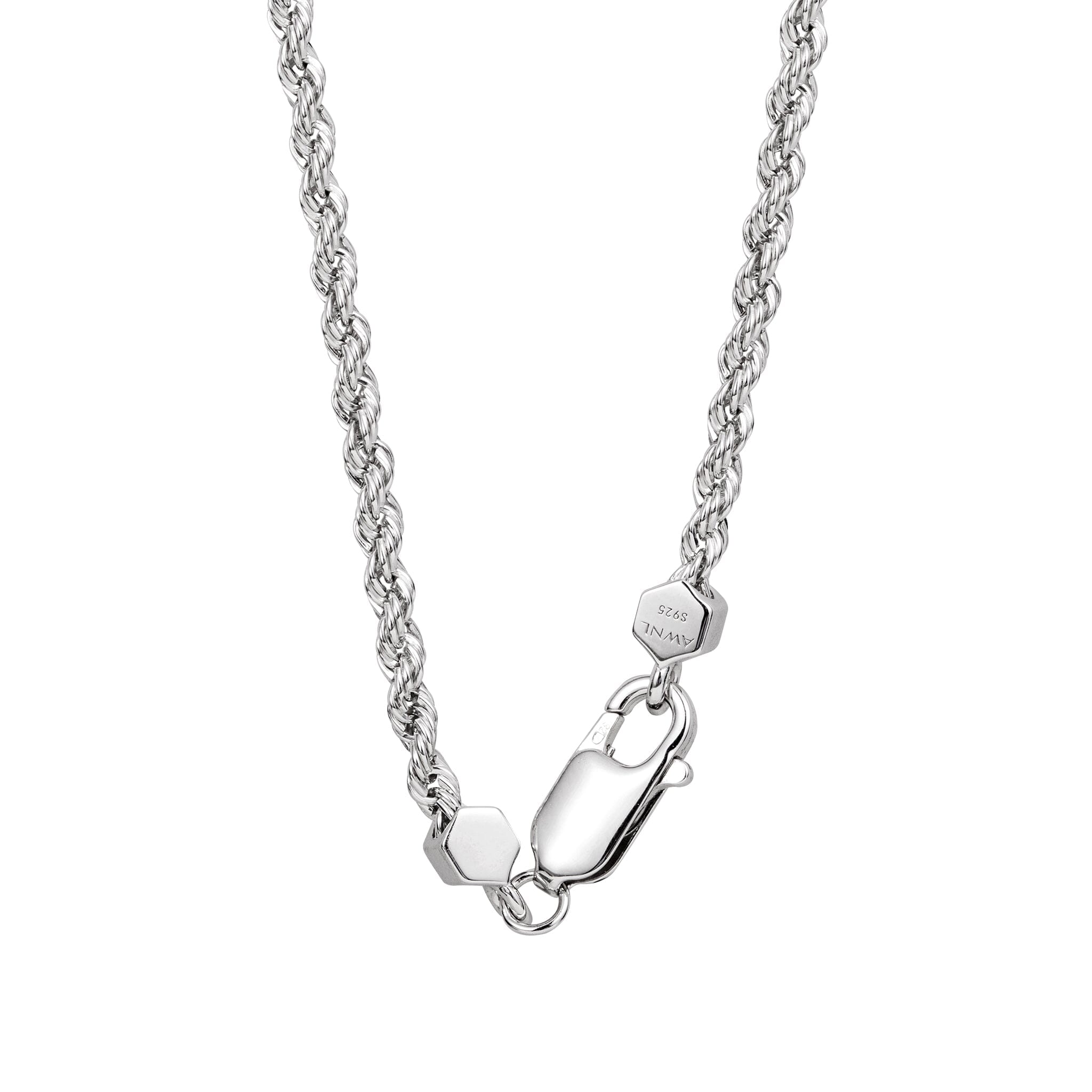 Men's Sterling Silver Nordic Rope Chain Chains WAA FASHION GROUP 