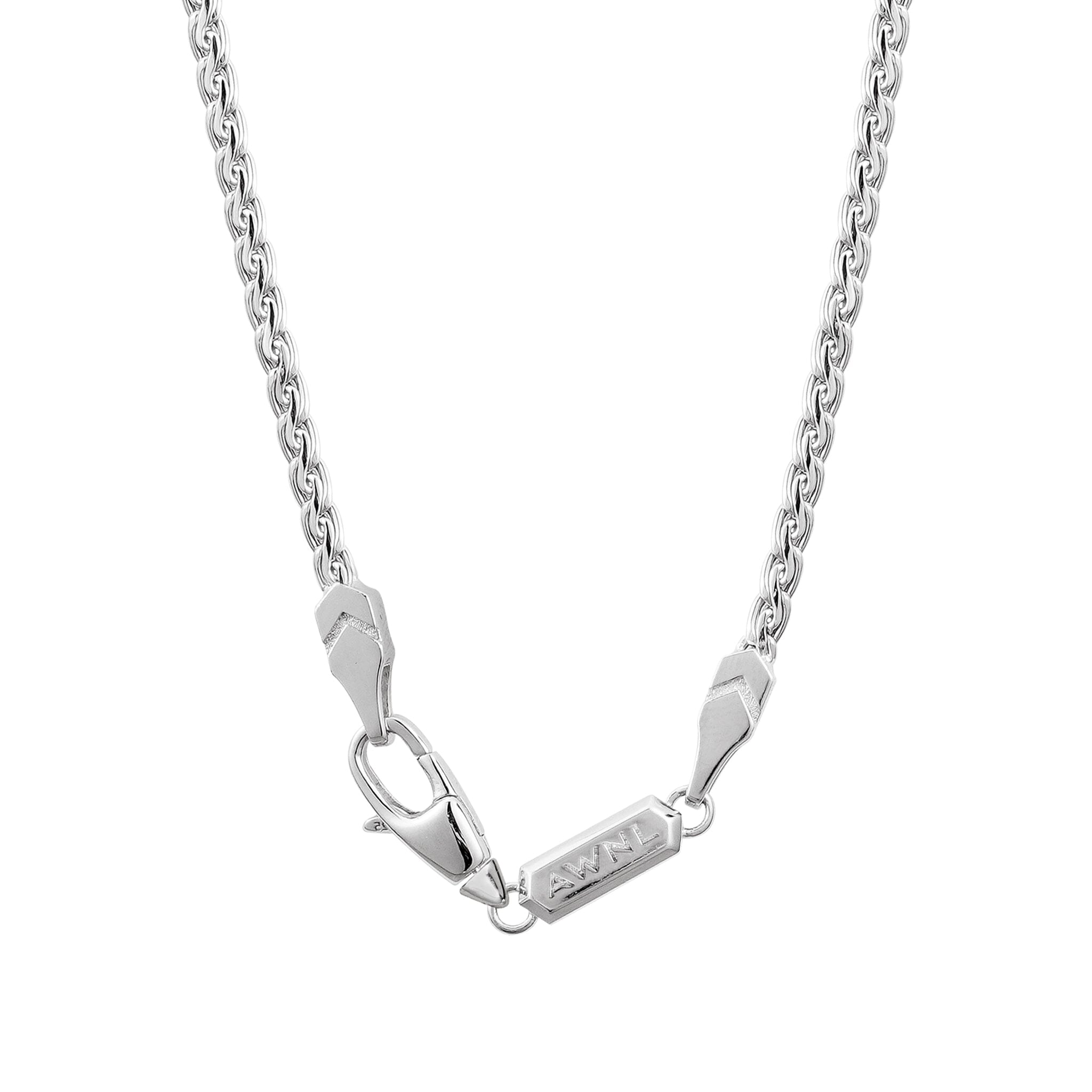 Men's Sterling Silver Wave Chain Chains WAA FASHION GROUP