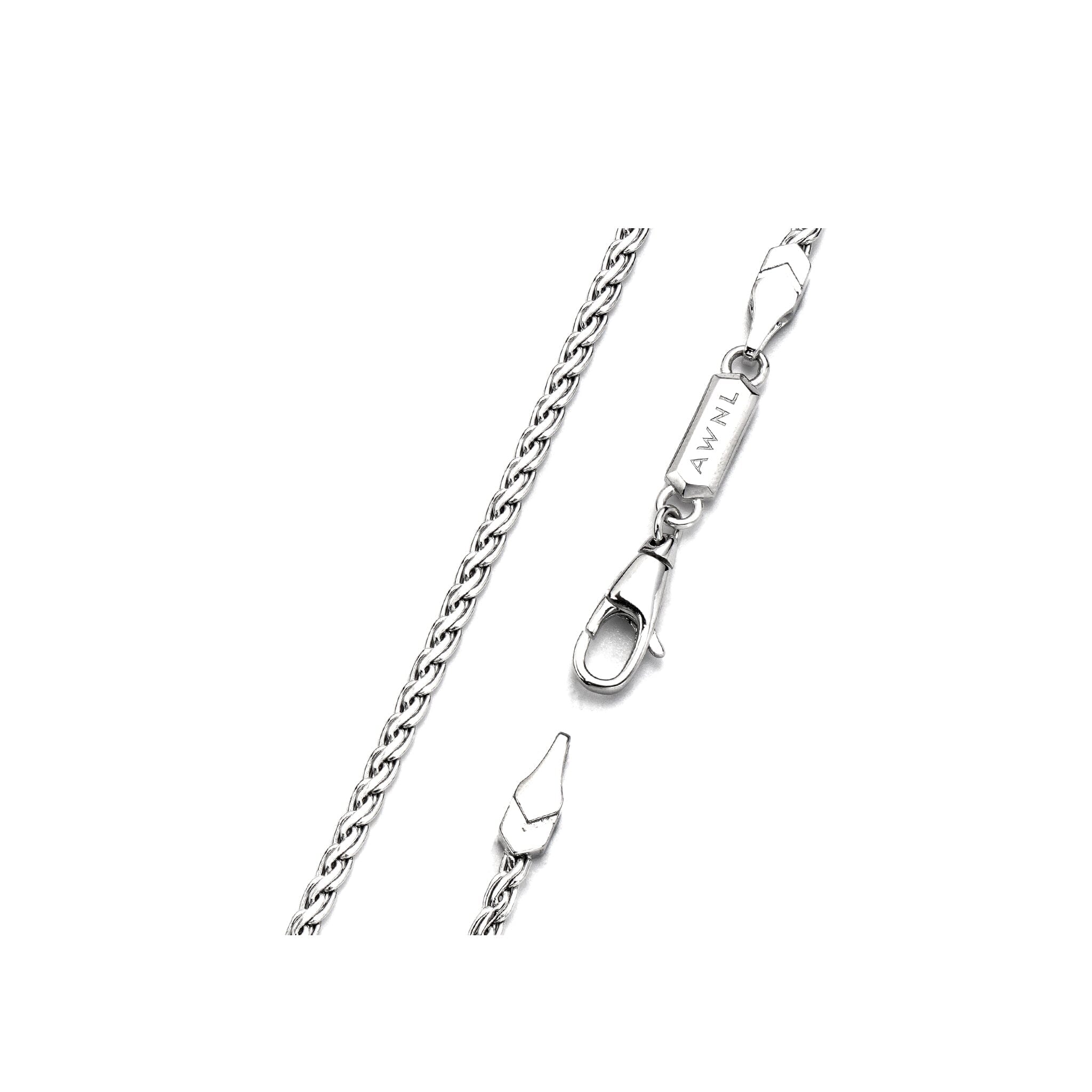 Men's Sterling Silver Wave Chain Chains WAA FASHION GROUP
