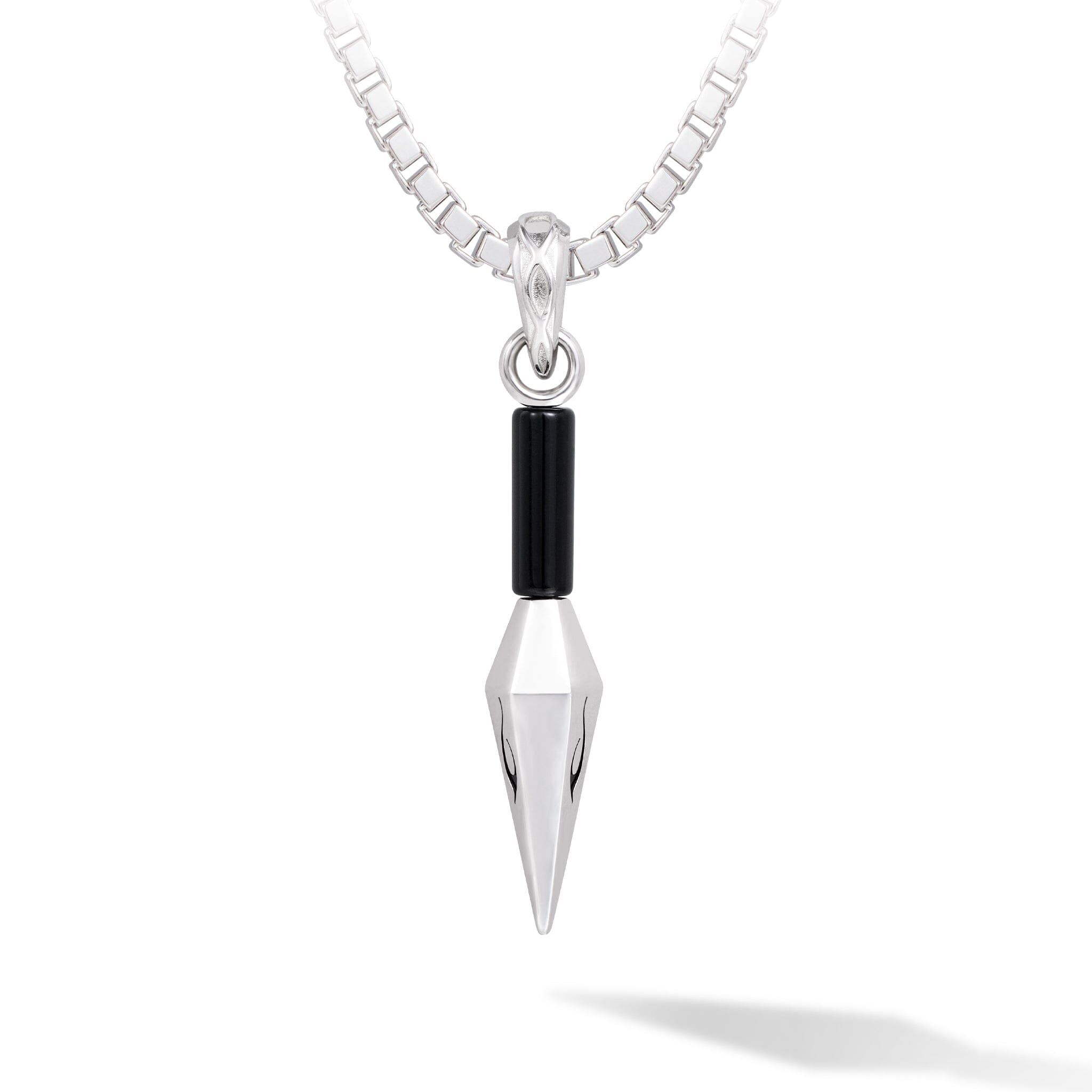 Men's Sword of Wisdom Pendant Necklace with Onyx Necklaces WAA FASHION GROUP 