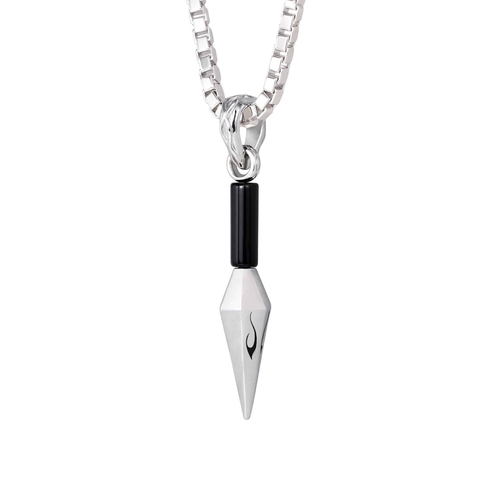 Men's Sword of Wisdom Pendant Necklace with Onyx Necklaces WAA FASHION GROUP 