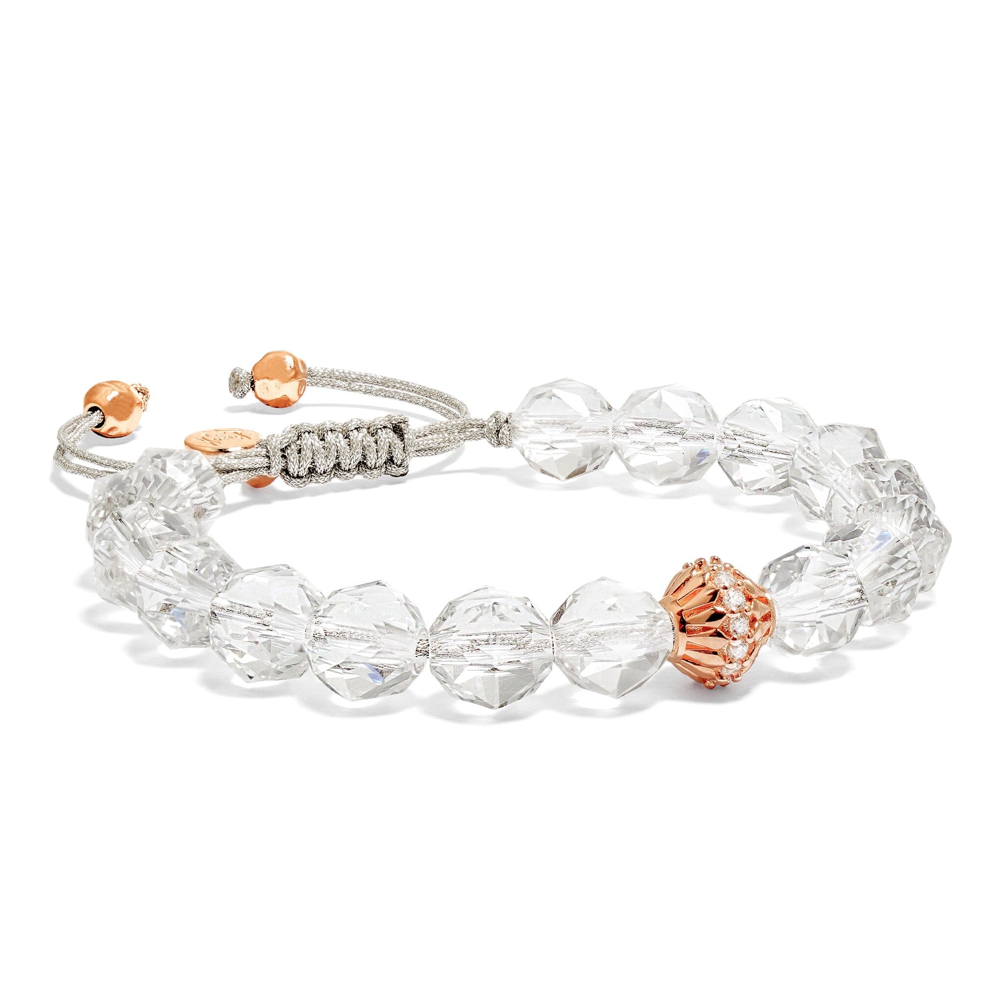 Women's Cloudberry Charm Bracelet with Clear Quartz Bracelets WAA FASHION GROUP 