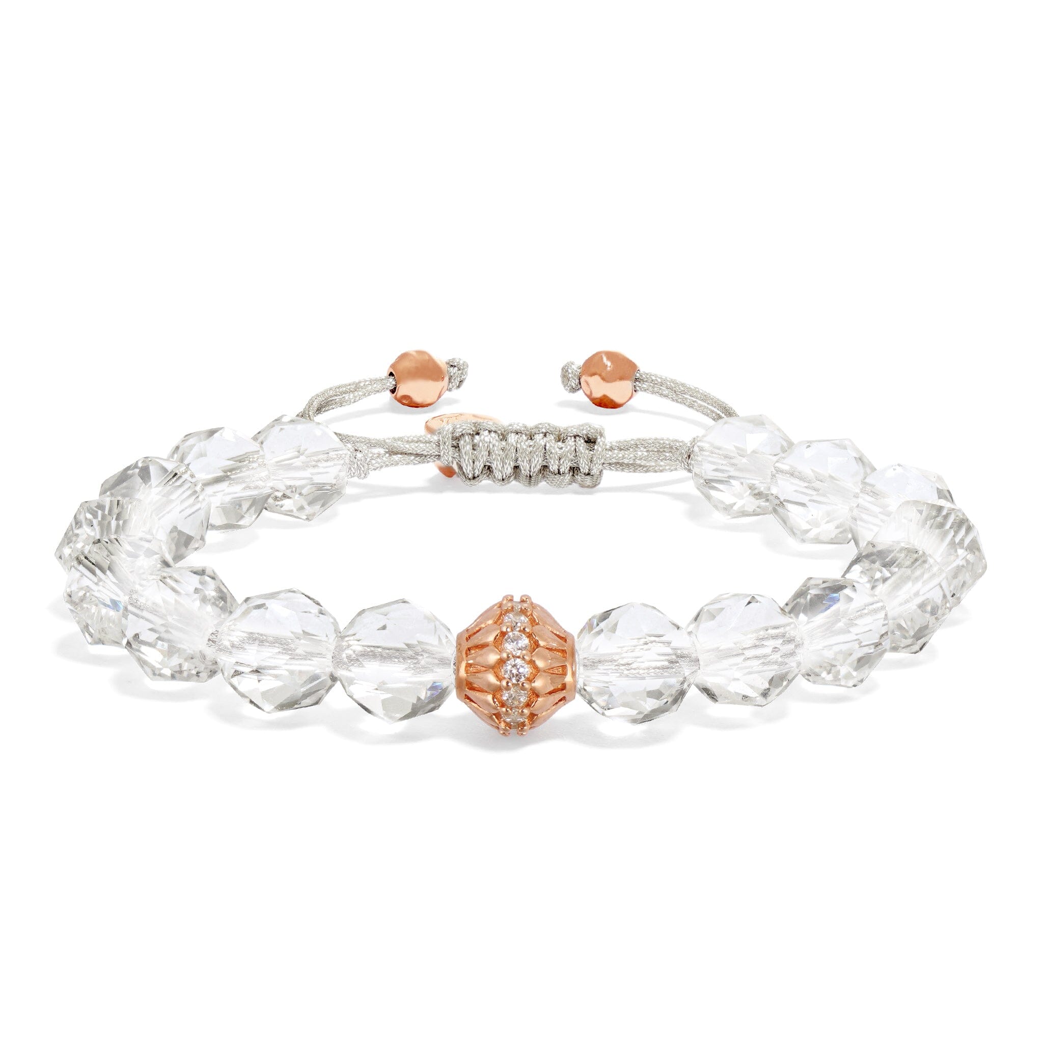 Women's Cloudberry Charm Bracelet with Clear Quartz Bracelets WAA FASHION GROUP