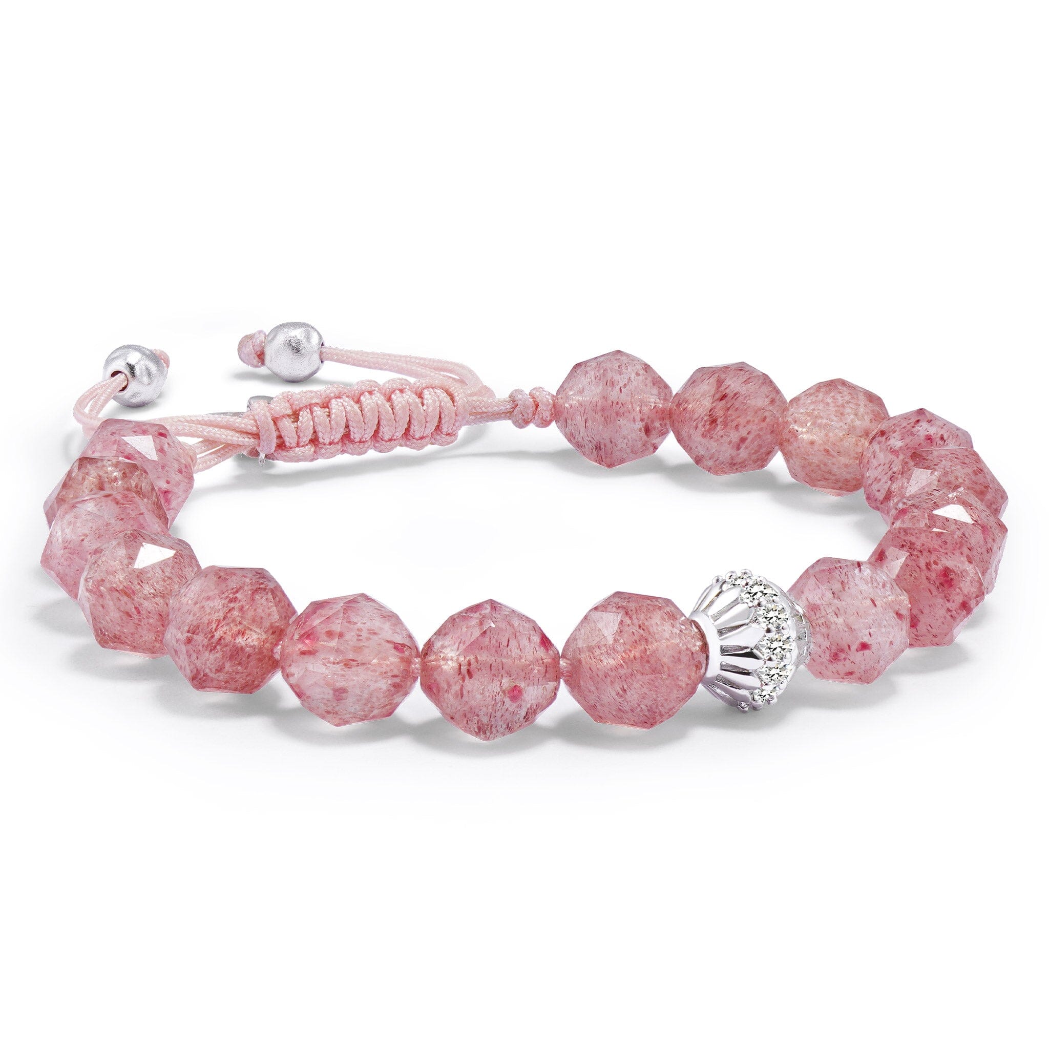 Women's Cloudberry Charm Bracelet with Strawberry Quartz Bracelets WAA FASHION GROUP 