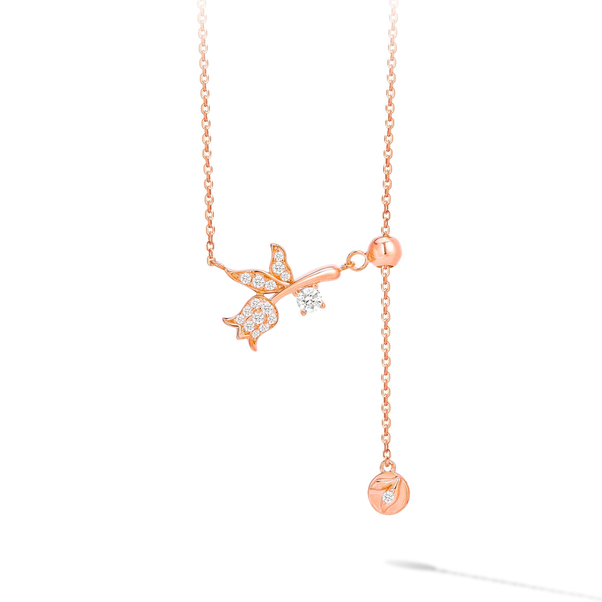 Women's Floral Sterling Silver Necklace Necklaces WAA FASHION GROUP