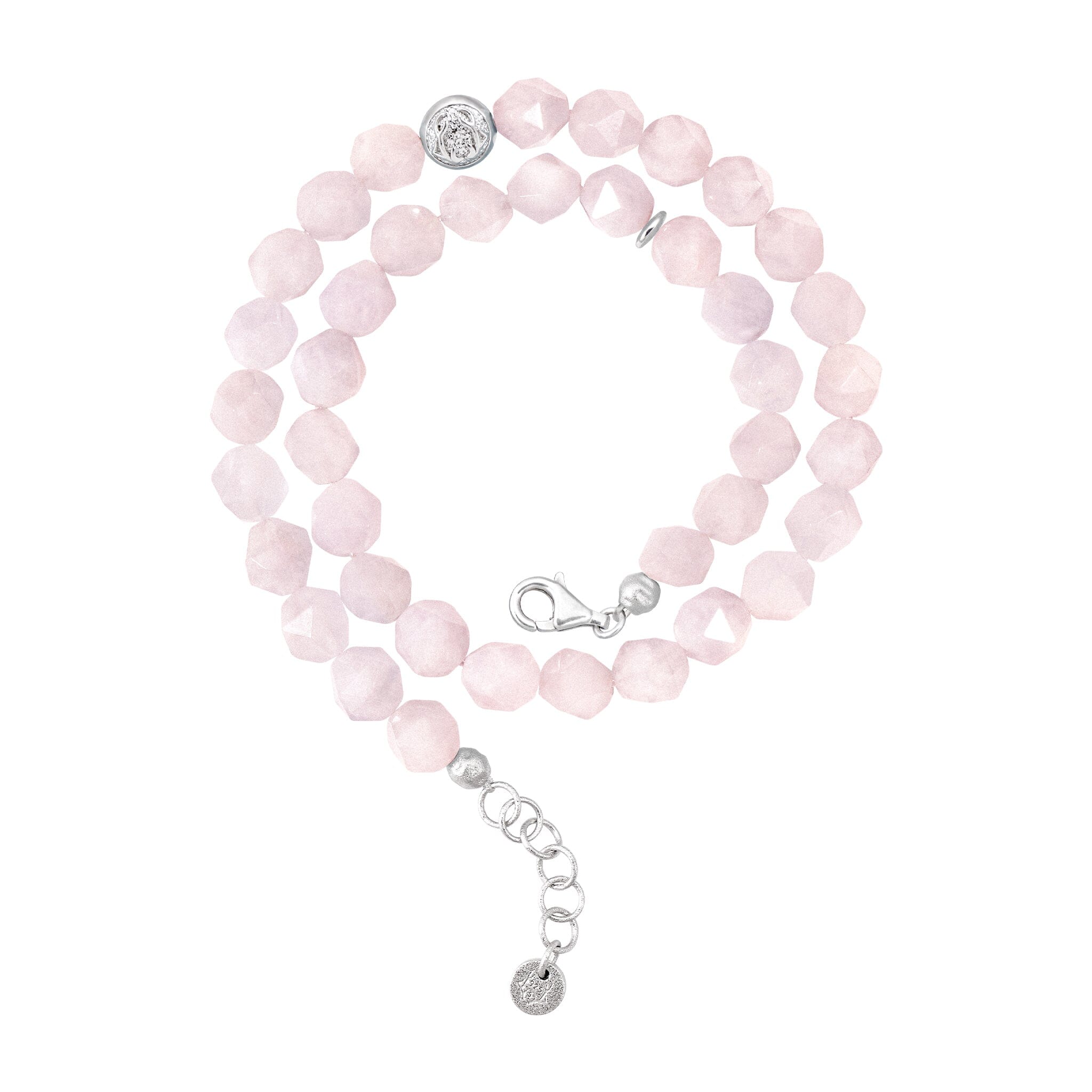 Women's Lucky Charm Bracelet with Rose Quartz Bracelets WAA FASHION GROUP 