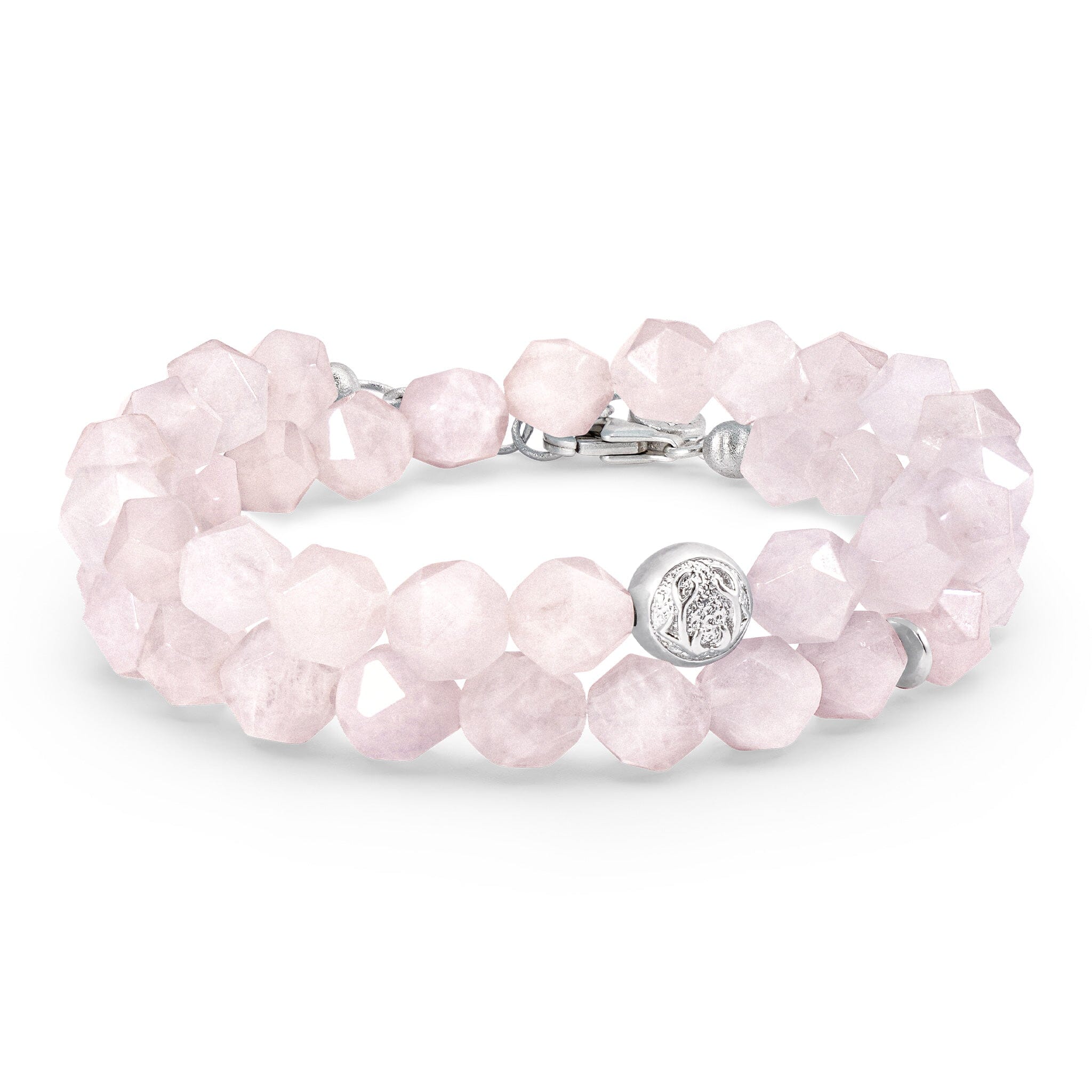 Women's Lucky Charm Bracelet with Rose Quartz Bracelets WAA FASHION GROUP