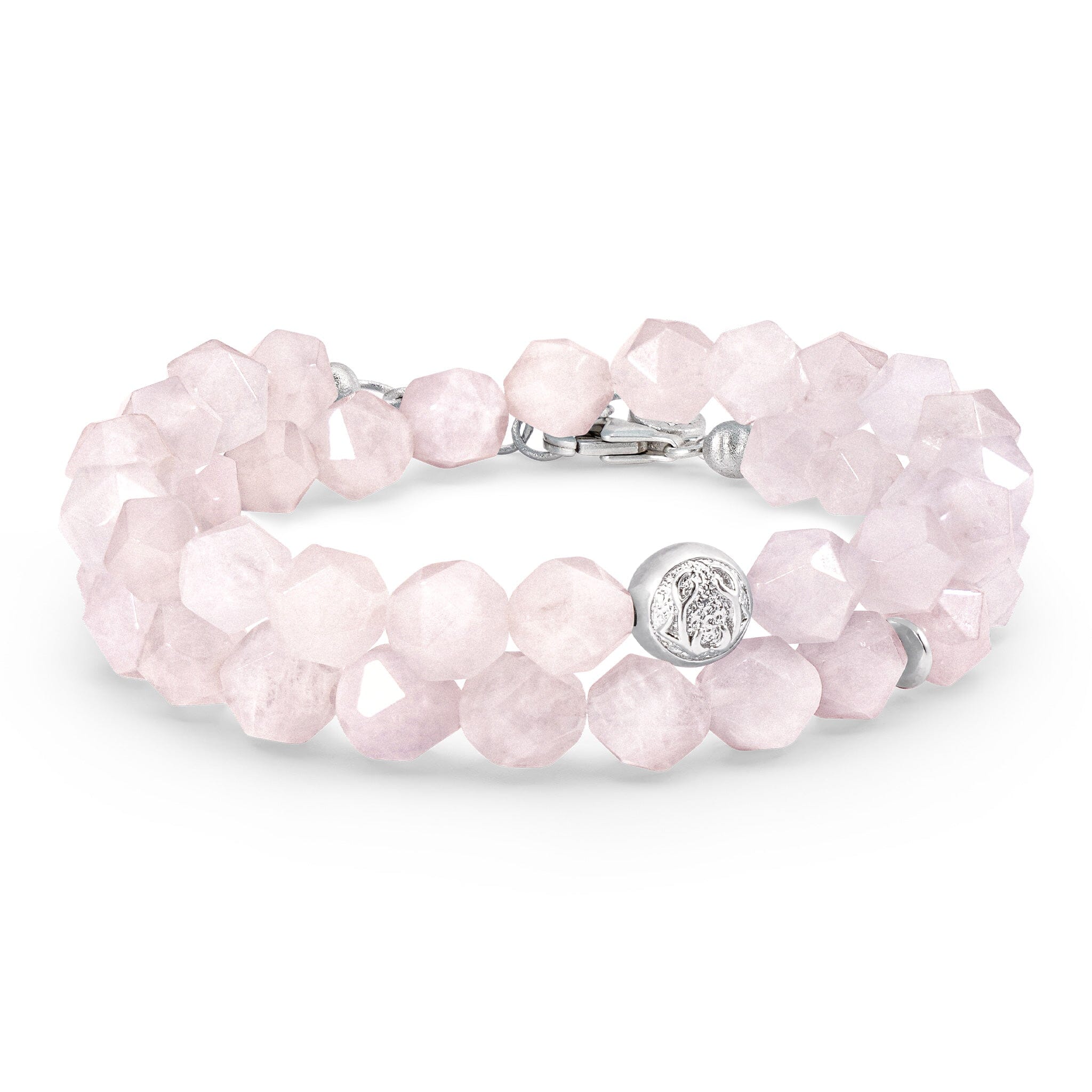 Women's Lucky Charm Bracelet with Rose Quartz Bracelets WAA FASHION GROUP 