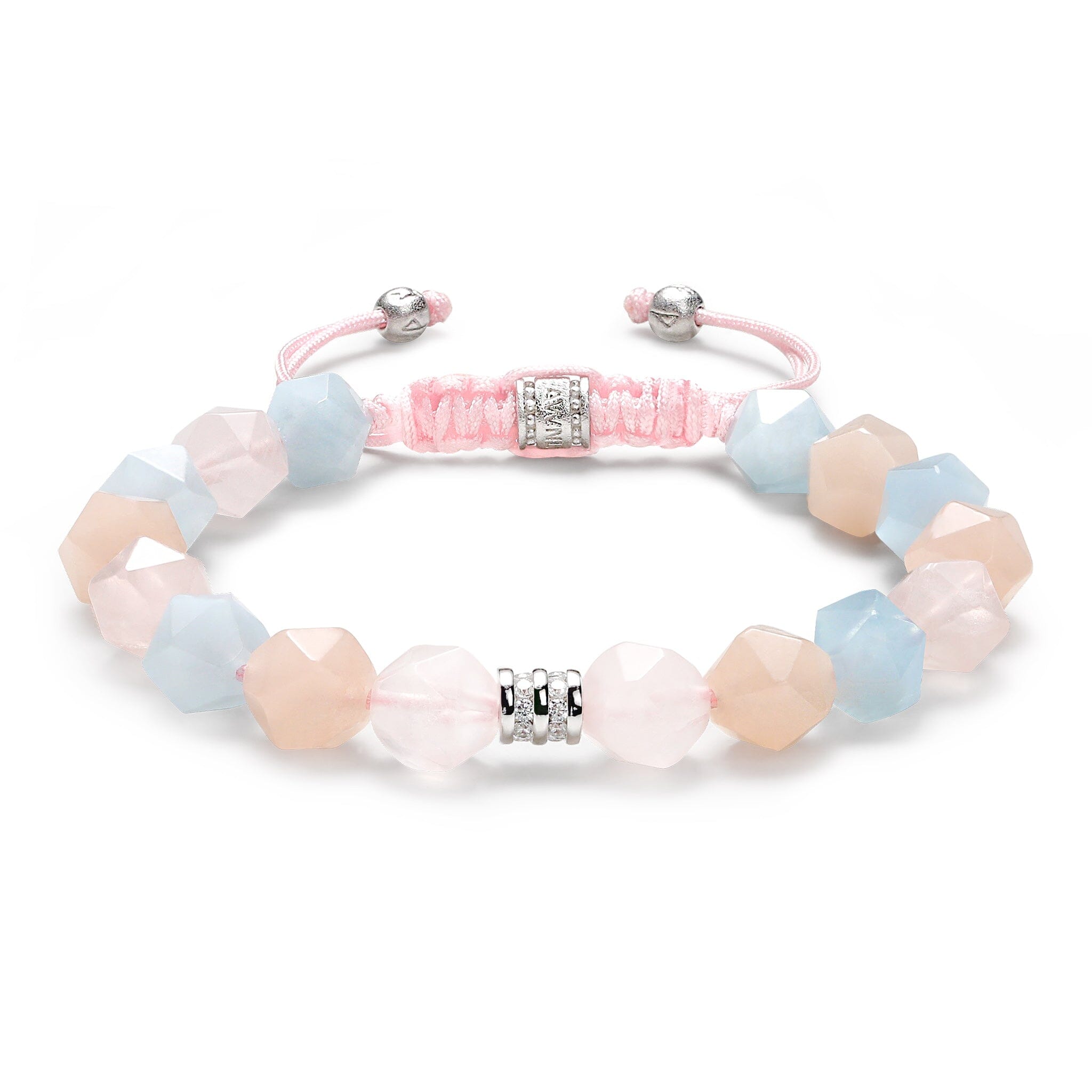Women's Multi-colored Beaded Bracelet With Morganite Bracelets WAA FASHION GROUP