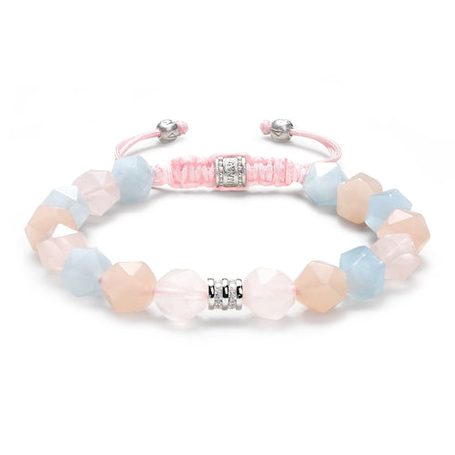 Women's Multi-colored Beaded Bracelet With Morganite Bracelets WAA FASHION GROUP