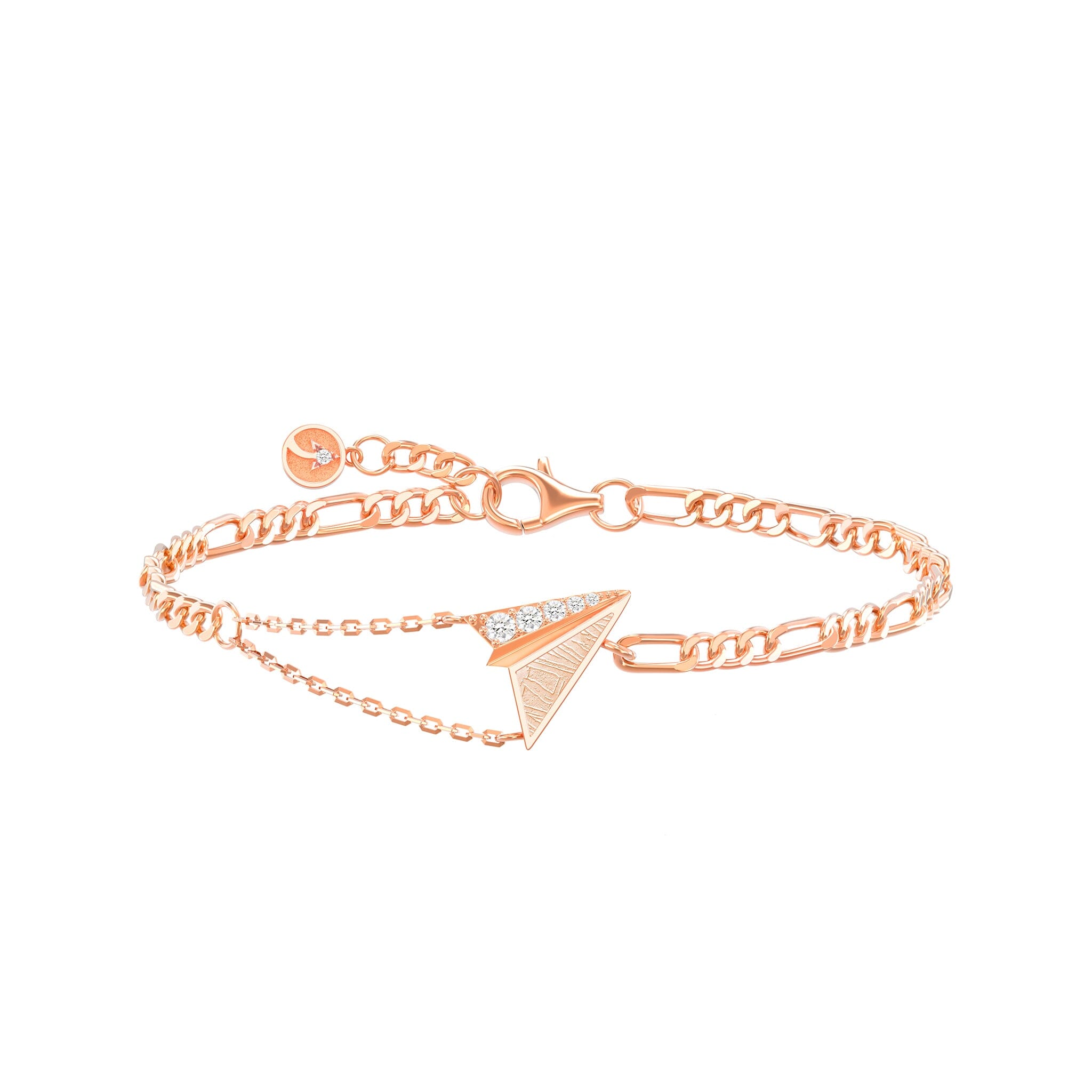 Women's Paper Airplane Bracelet with Meteorite Bracelets WAA FASHION GROUP 