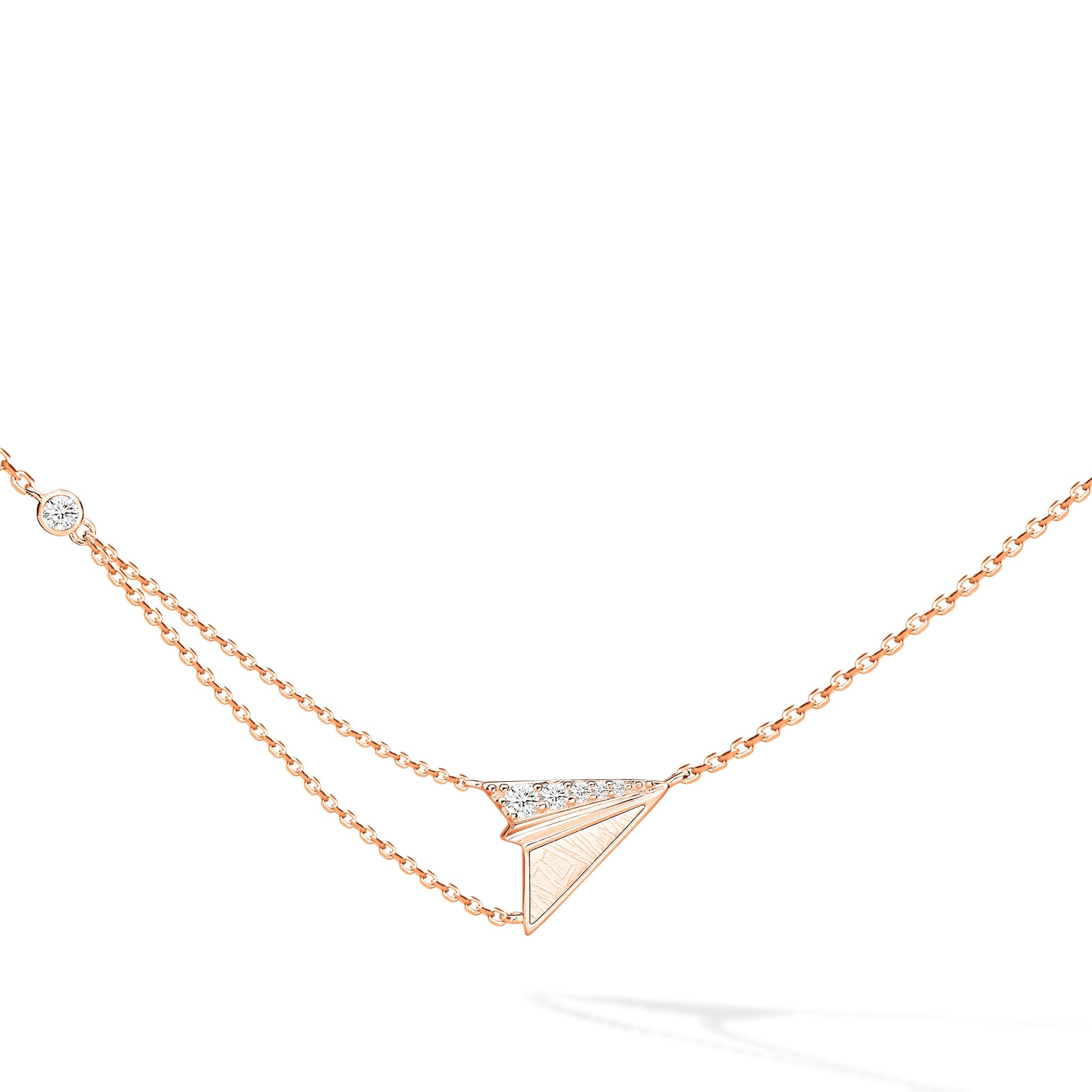 Women's Paper Airplane Necklace with Meteorite Necklaces WAA FASHION GROUP