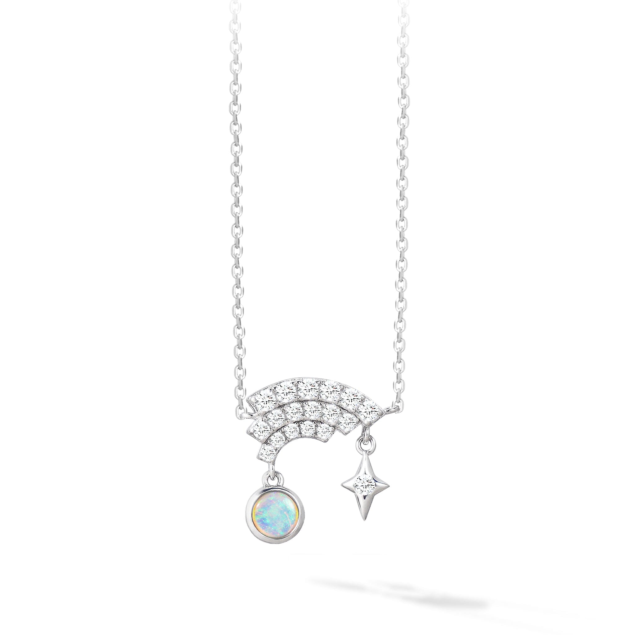 Women's Rainbow Necklace of with Opalite Necklaces WAA FASHION GROUP