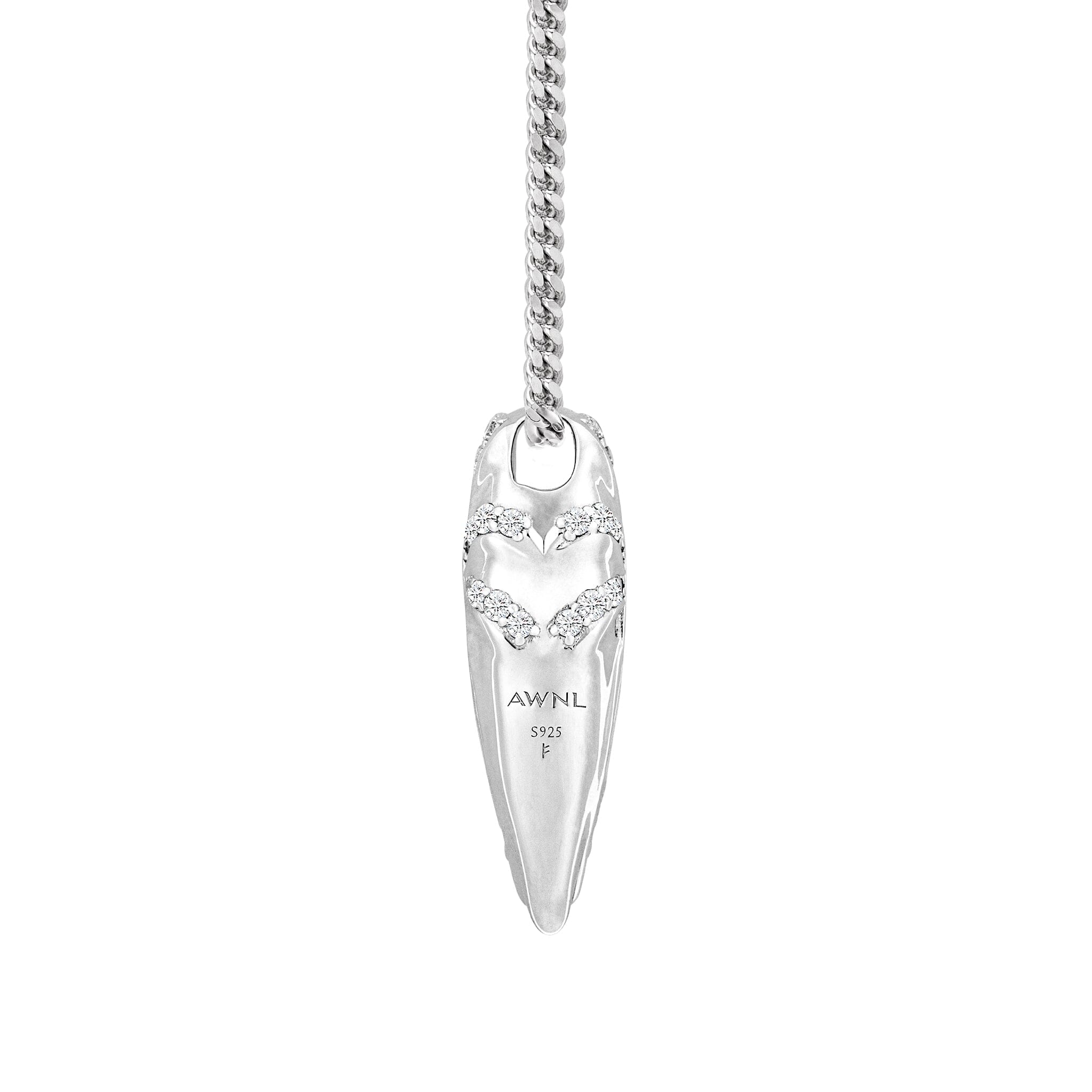 Women's Silver Time Capsule Necklace with Obsidian Necklaces WAA FASHION GROUP