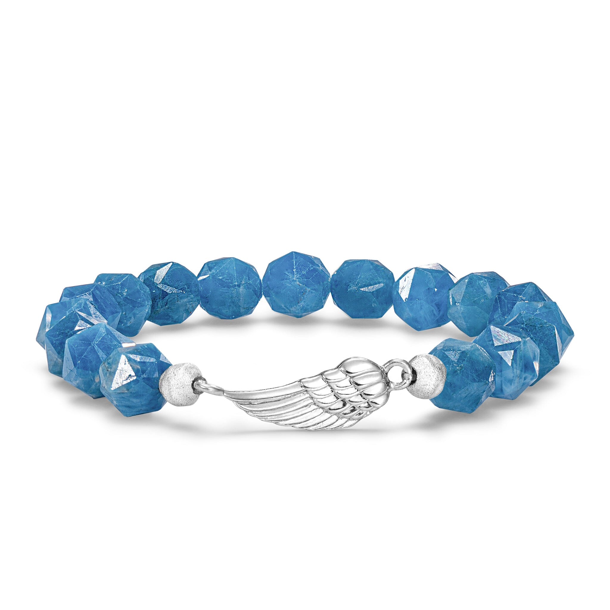 Women's Stacked Beaded Bracelet With Blue Apatite Bracelets AWNL 