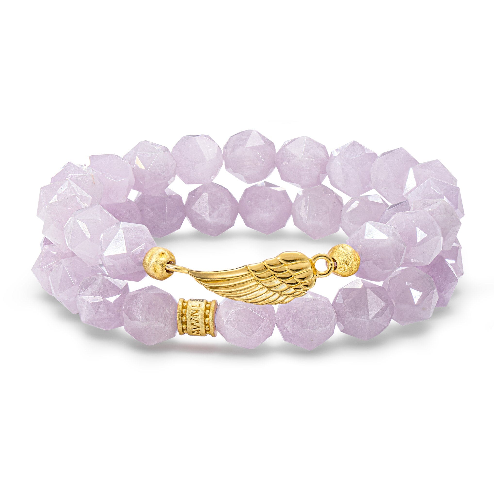Women's Stacked Beaded Bracelet With Kunzite Bracelets AWNL