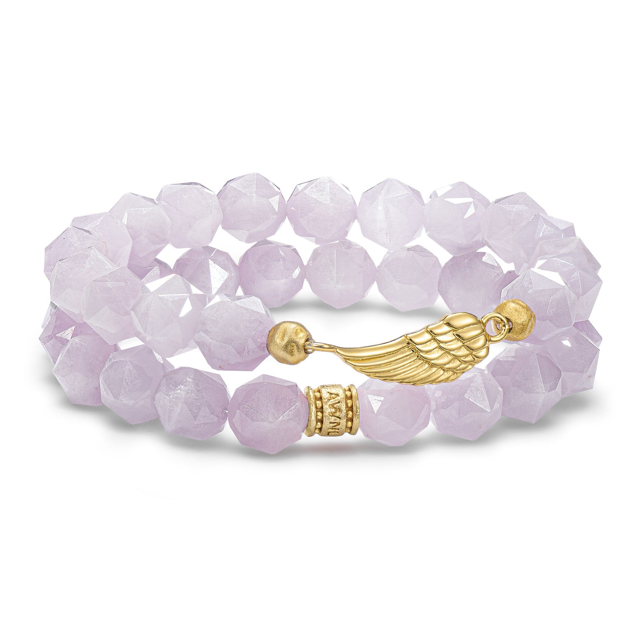 Women's Stacked Beaded Bracelet With Kunzite Bracelets AWNL