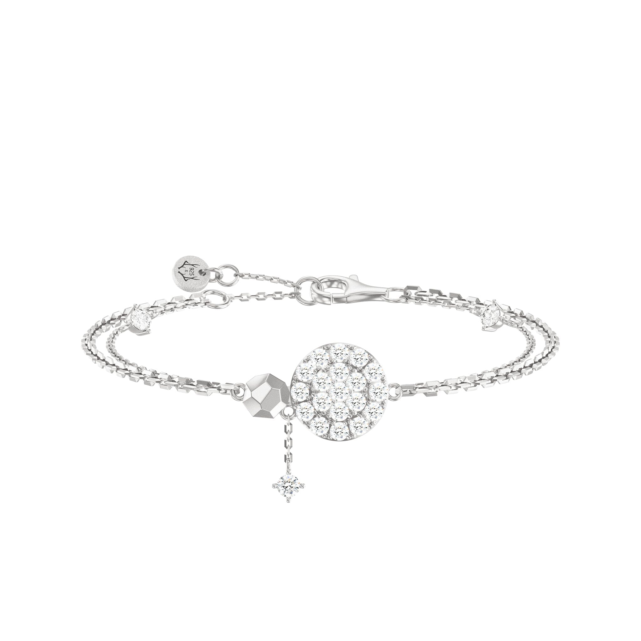 Women's Sterling Silver Bracelet of Starry Sky Charm Bracelets WAA FASHION GROUP