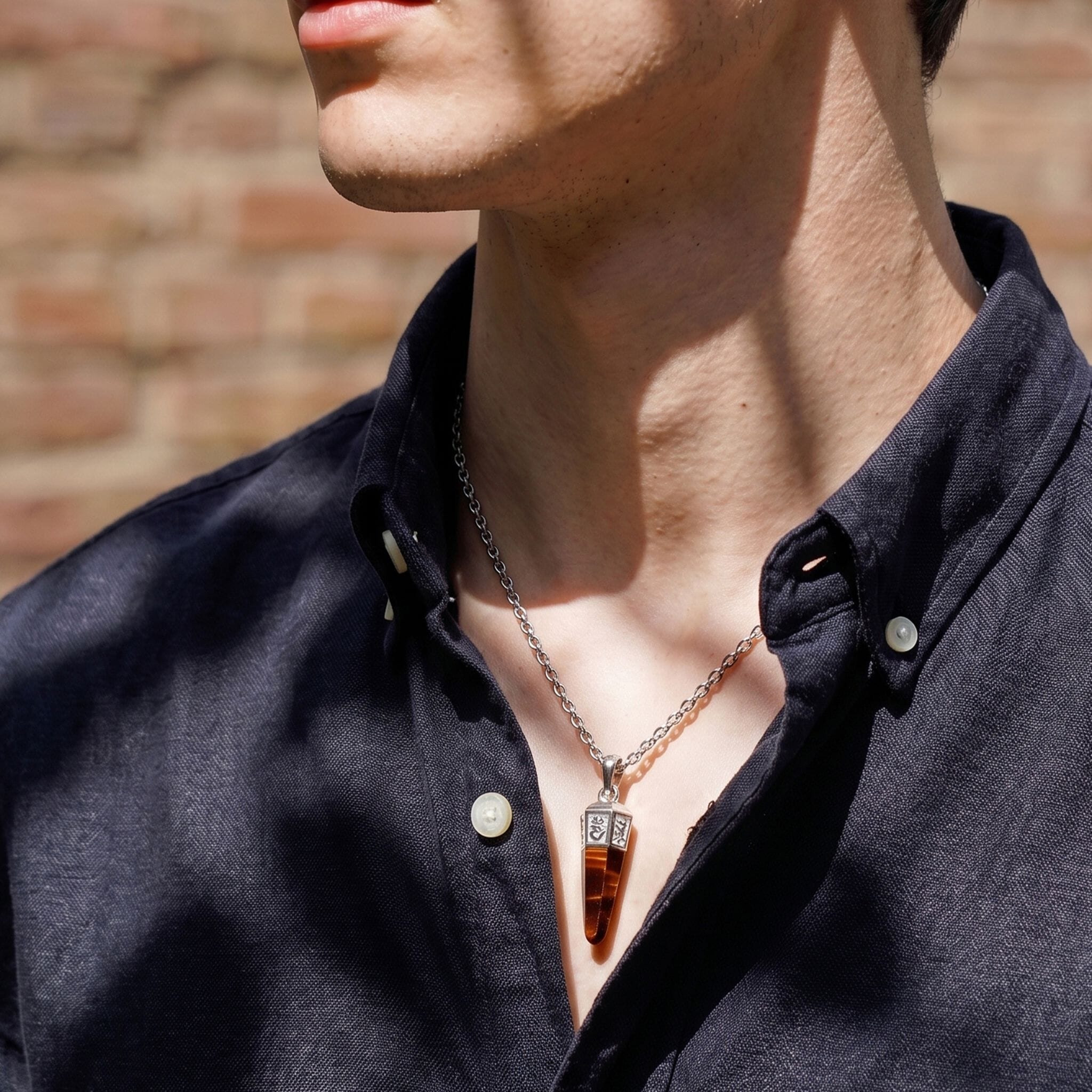 Mantra Necklace Red Tiger Eye Necklaces AWNL 