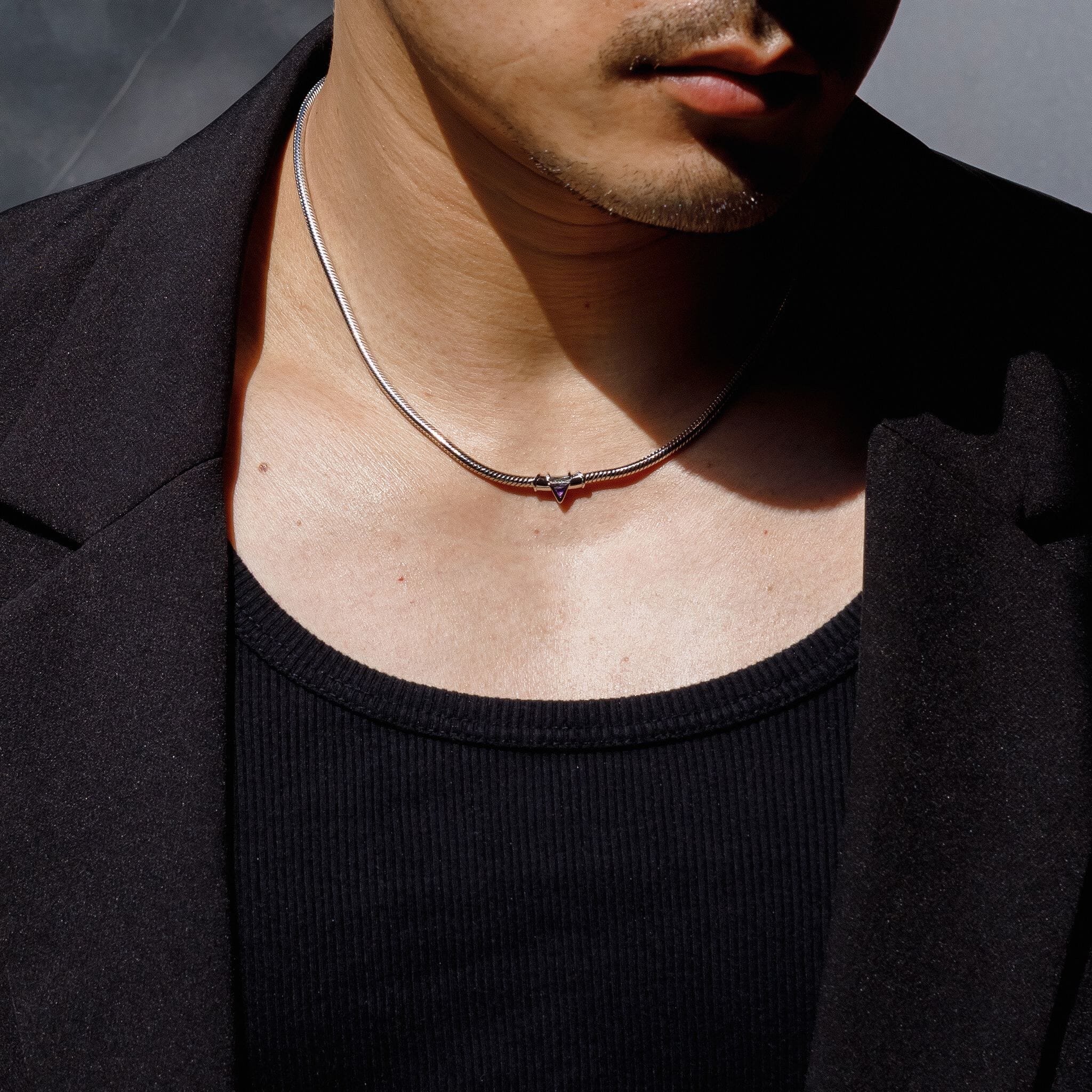 Trinity Serpent Necklace Amethyst Necklaces AWNL 