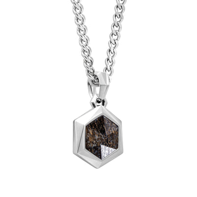Bronzite Hexa Pendant Necklace Necklaces AWNL 