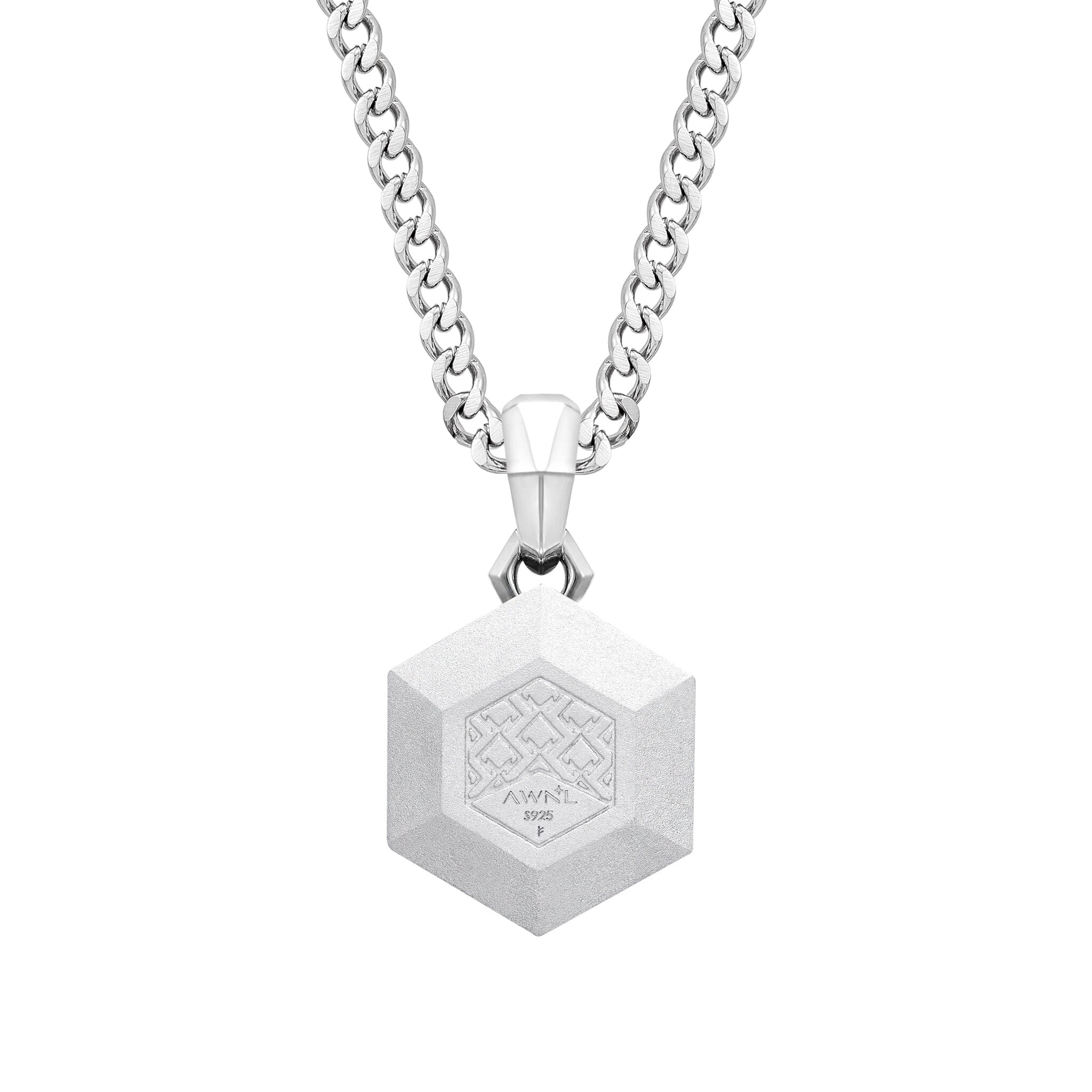 Bronzite Hexagonal Gemstone Pendant Necklace for Men | AWNL Stockholm