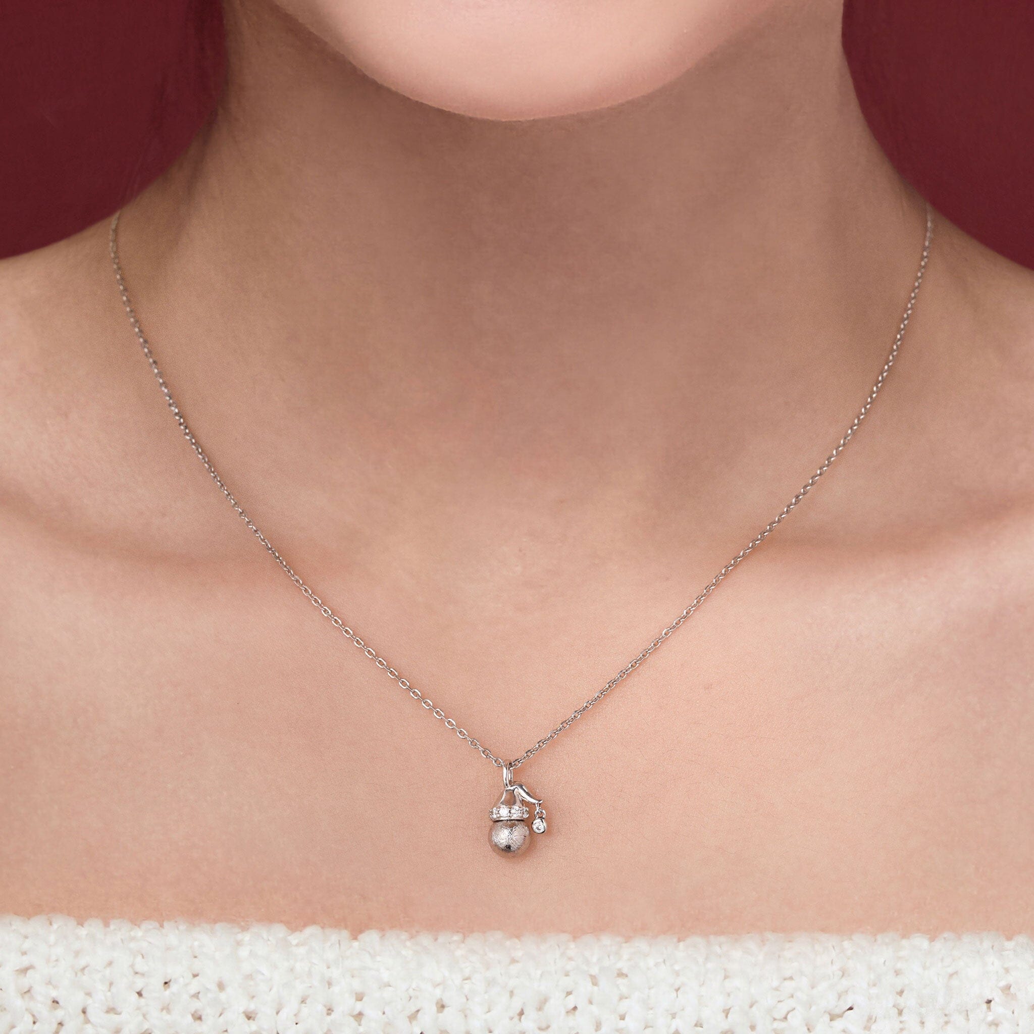 Christmas Santa Hat Meteorite Necklace Necklaces AWNL 