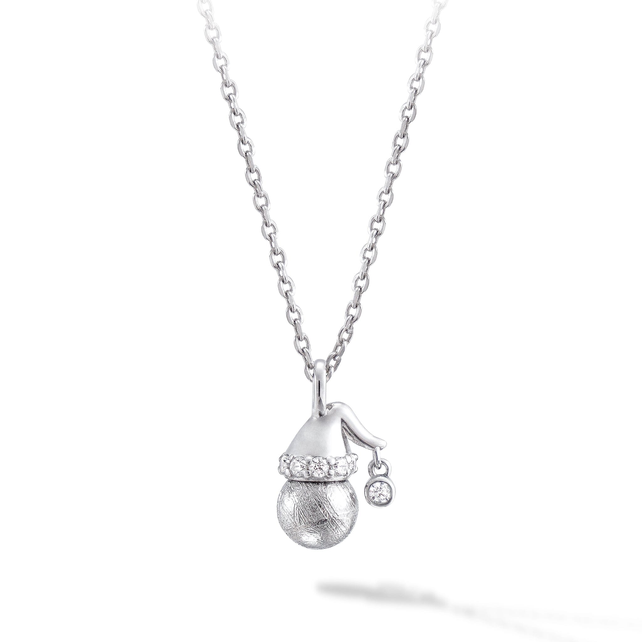 Christmas Santa Hat Meteorite Necklace Necklaces AWNL Silver 45cm 