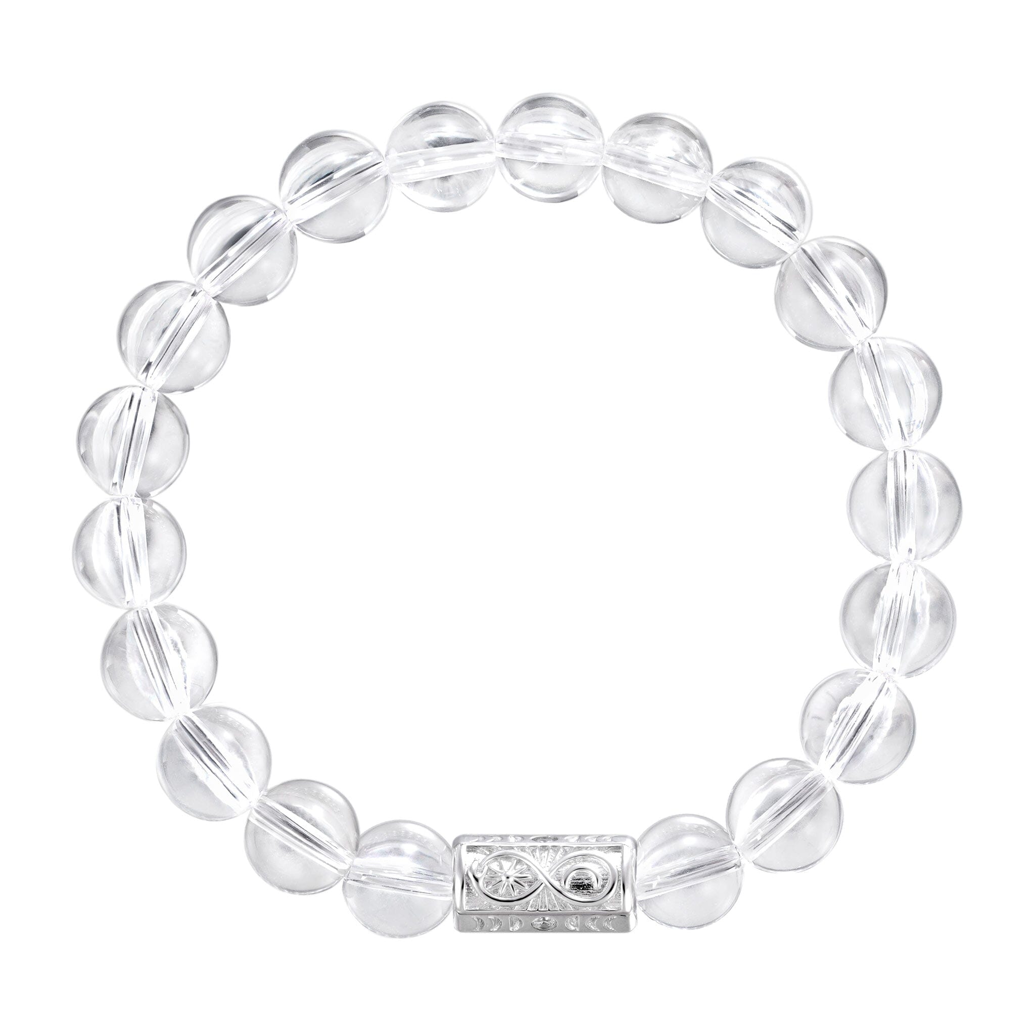 Clear Quartz Beaded Stretch Bracelet for Men | AWNL Stockholm
