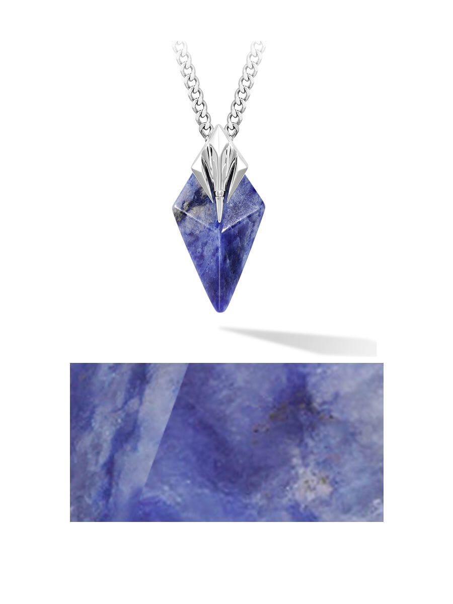 アクセサリー RYAWNL Trident Necklace Sodalite Sodalite Poseidon Trident Necklace for Men | AWNL Stockholm