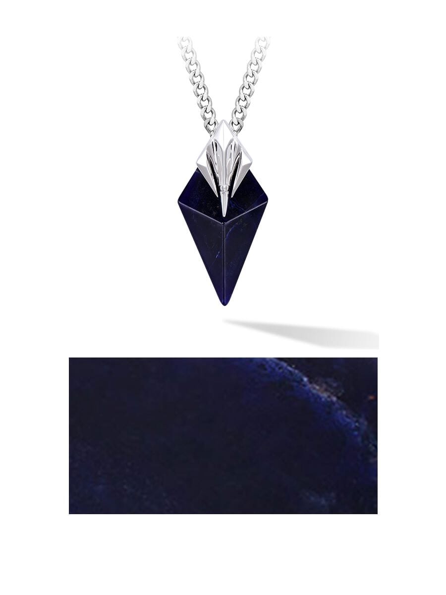 Sodalite Poseidon Trident Necklace for Men | AWNL Stockholm