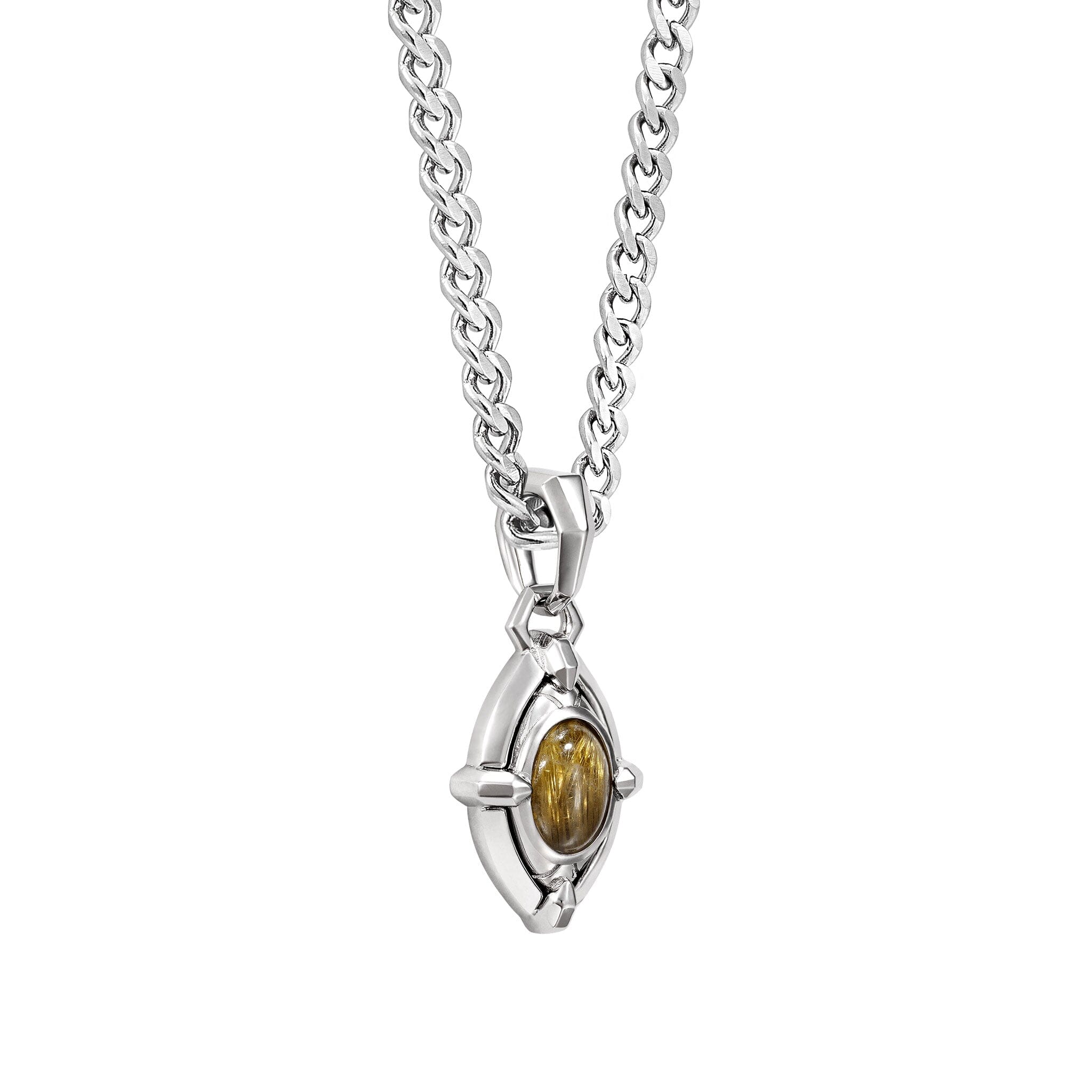Copper Rutilated Quartz Future Vision Necklace Necklaces AWNL 