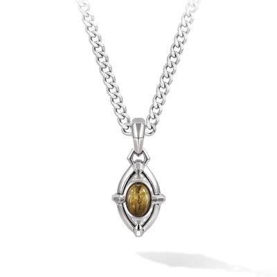 Copper Rutilated Quartz Future Vision Necklace Necklaces AWNL Stainless Set 55cm 