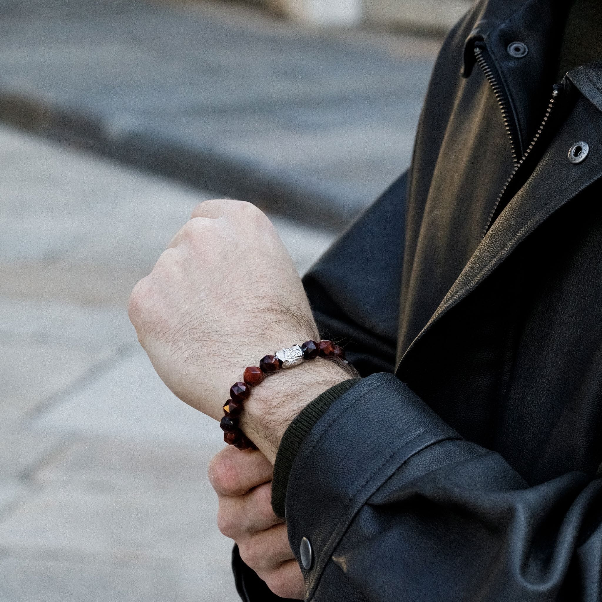 Sleipnir Bracelet Red Tiger Eye Bracelets AWNL 