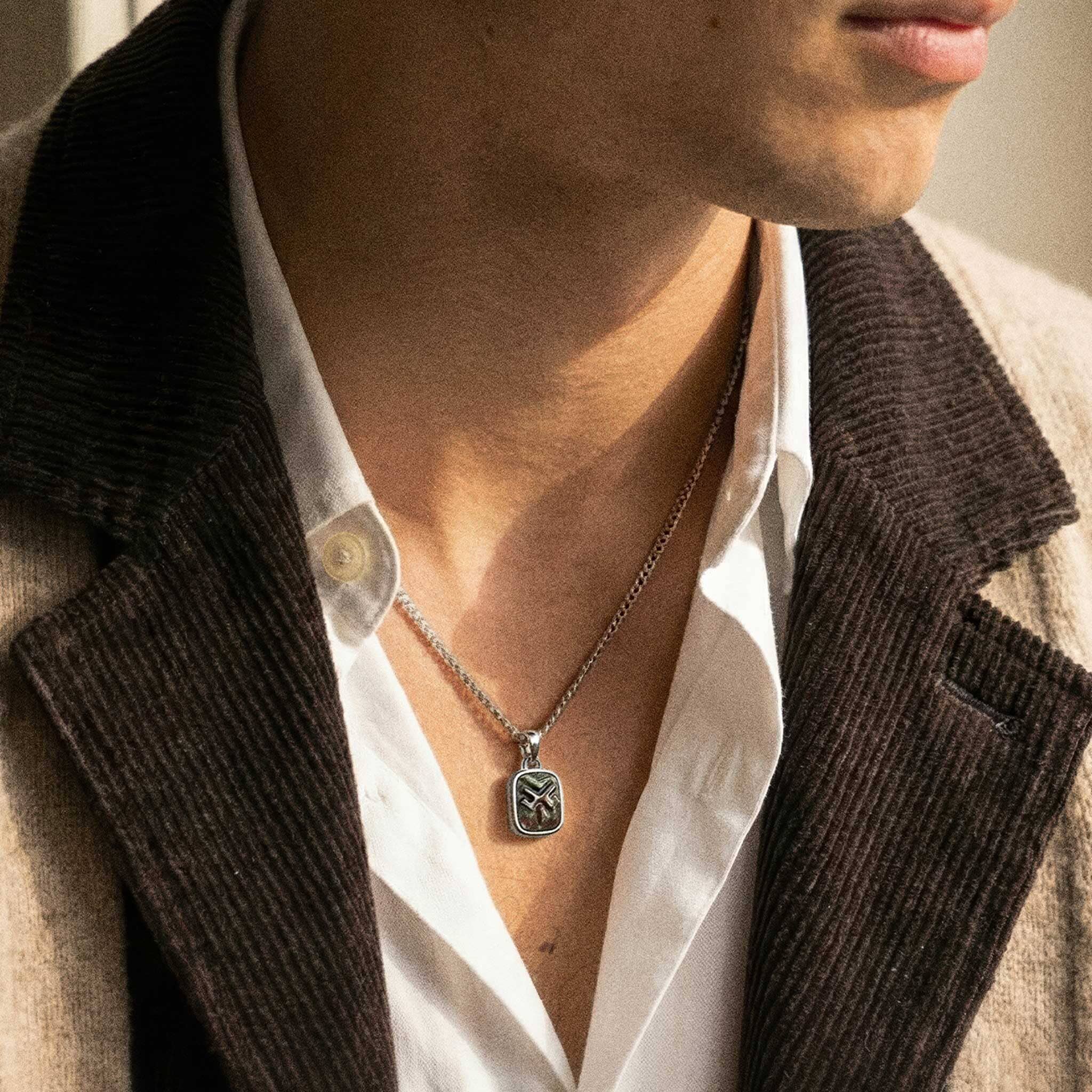 Dragon Blood Jasper Geometric Owl Necklace Necklaces AWNL 