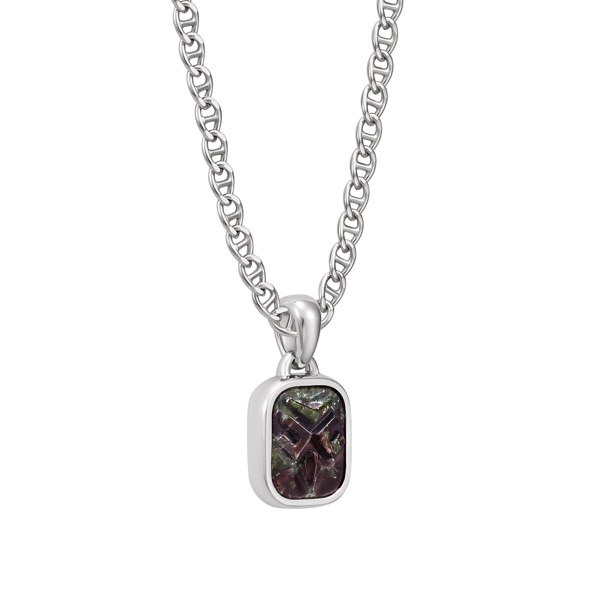 Dragon Blood Jasper Mystic Night Watcher Necklace Necklaces AWNL 