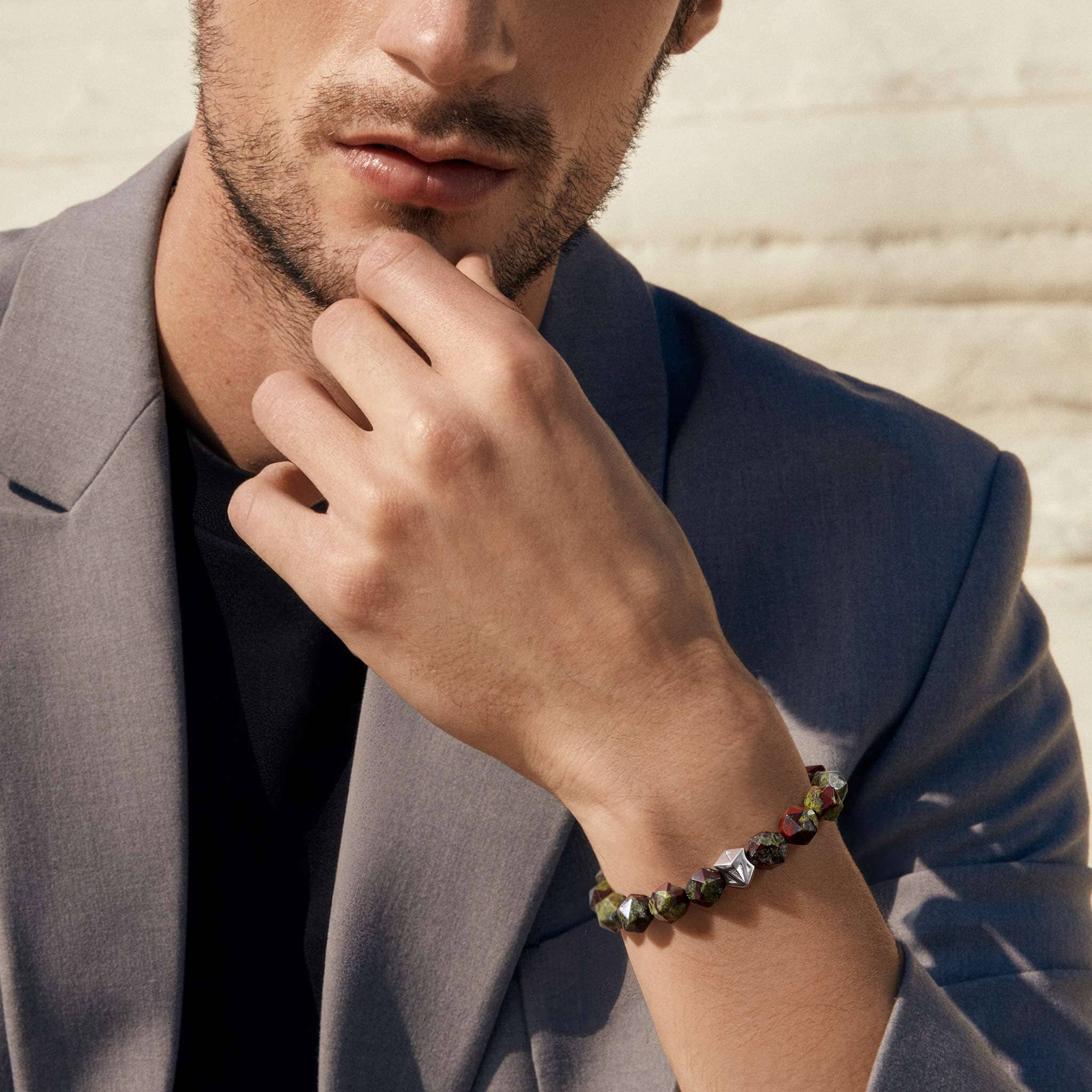 Dragon Bloody Jasper Warrior Rune Bracelet Bracelets AWNL 