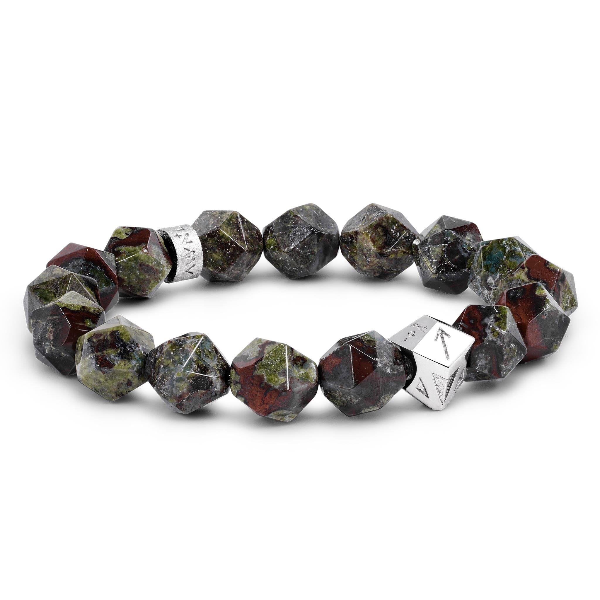 Dragon Blood Jasper Warrior Rune Bracelet for Men | AWNL Stockholm