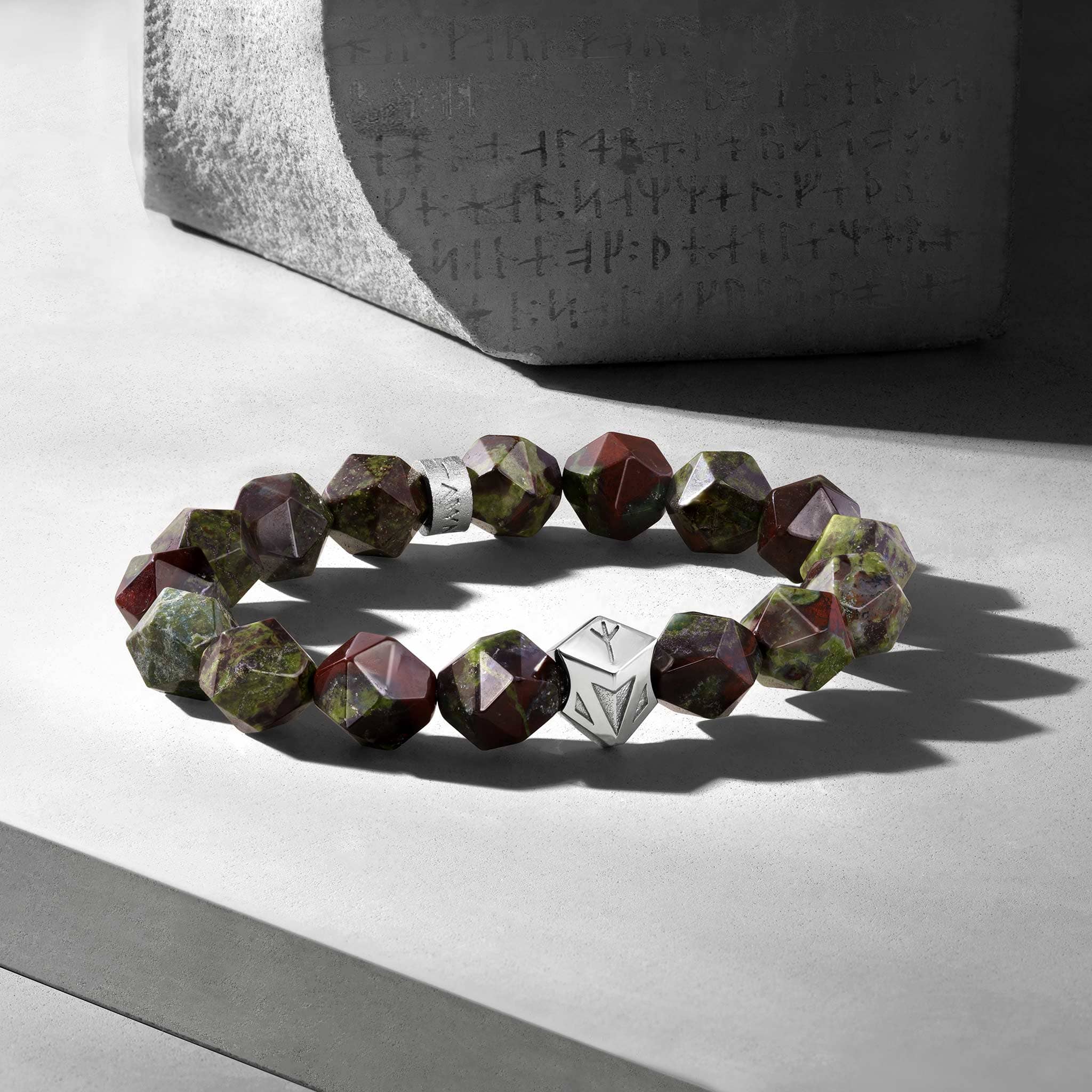 Dragon Bloody Jasper Warrior Rune Bracelet Bracelets AWNL 