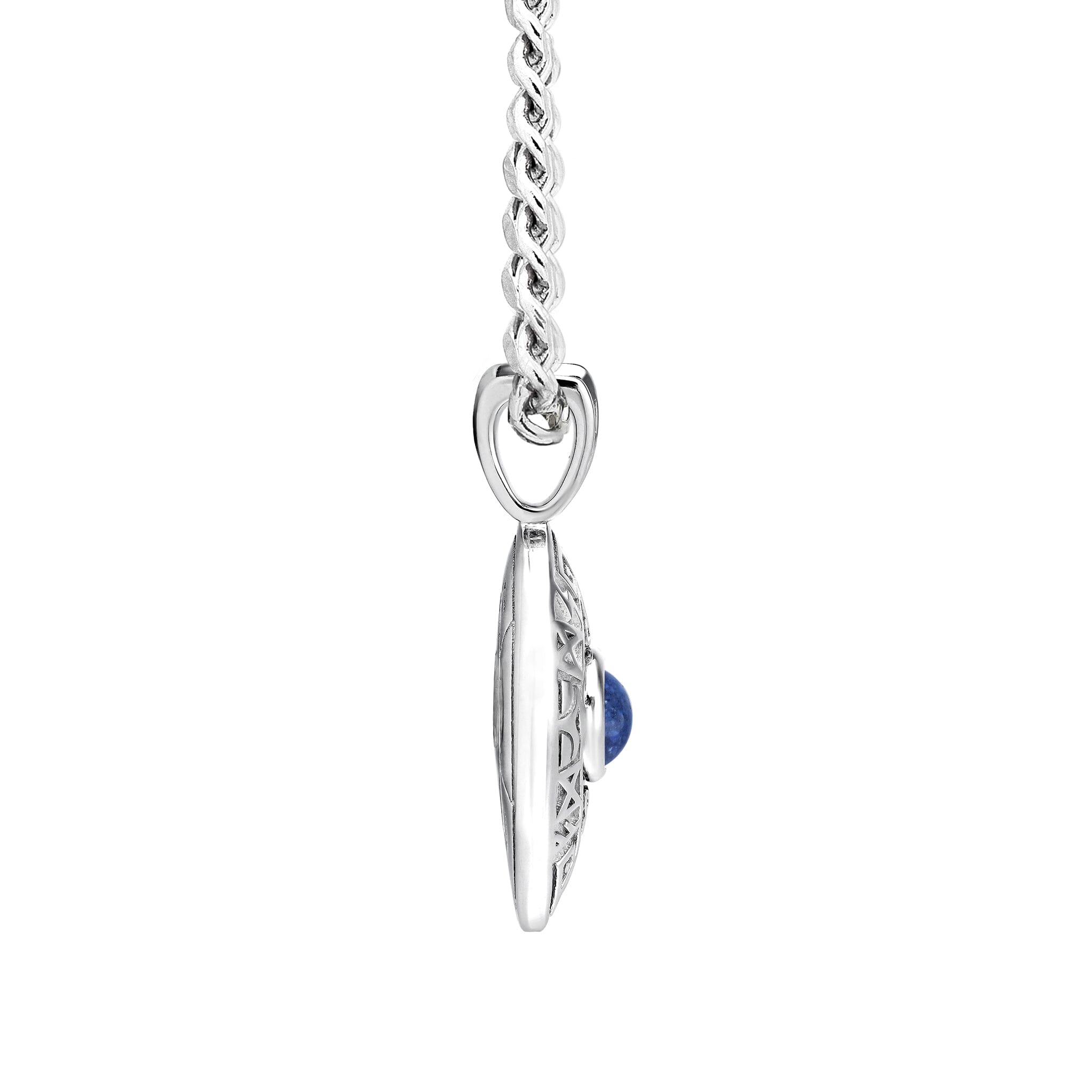 Dumortierite Celtic Rune Necklace Necklaces AWNL 