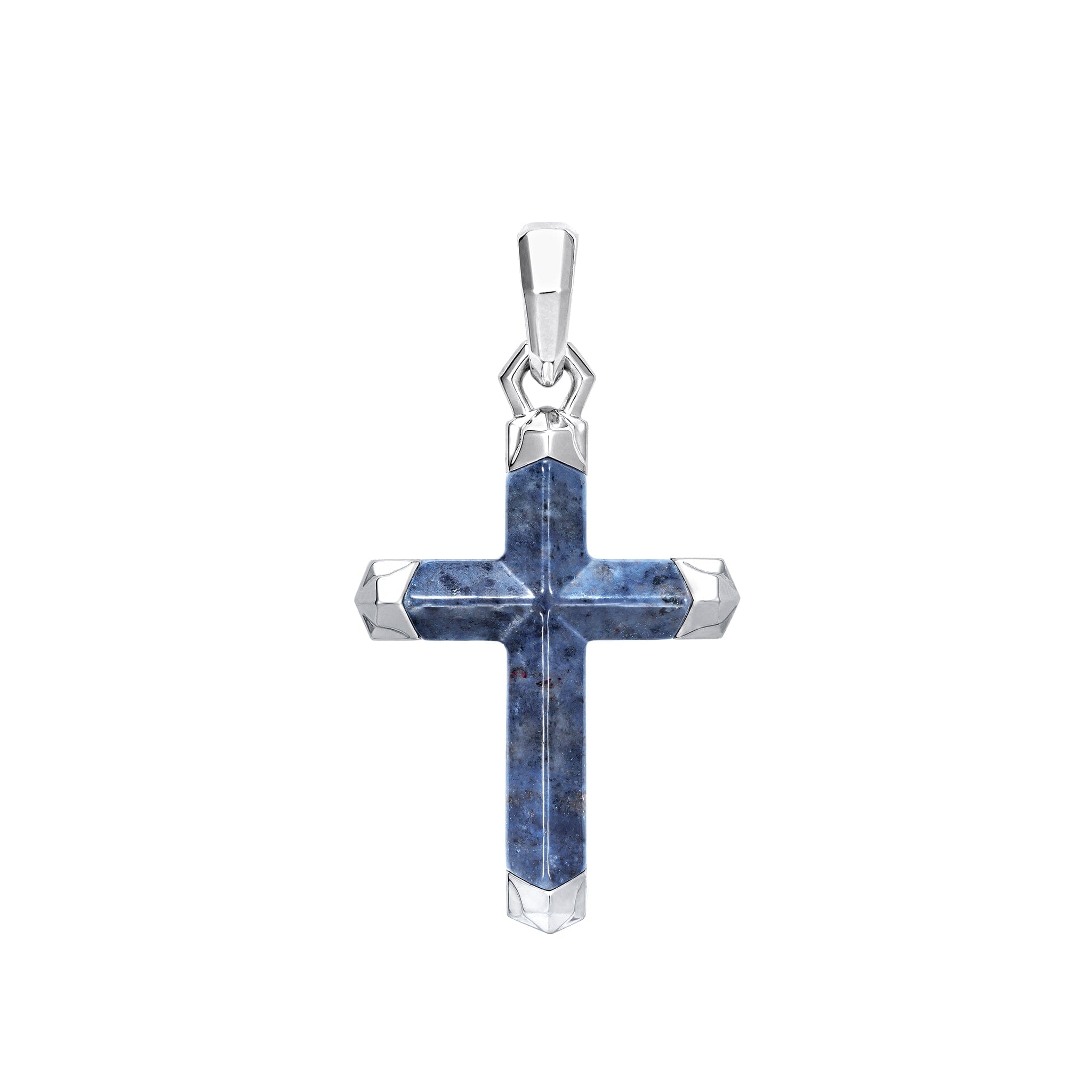 Dumortierite Cross Necklace Necklaces AWNL 