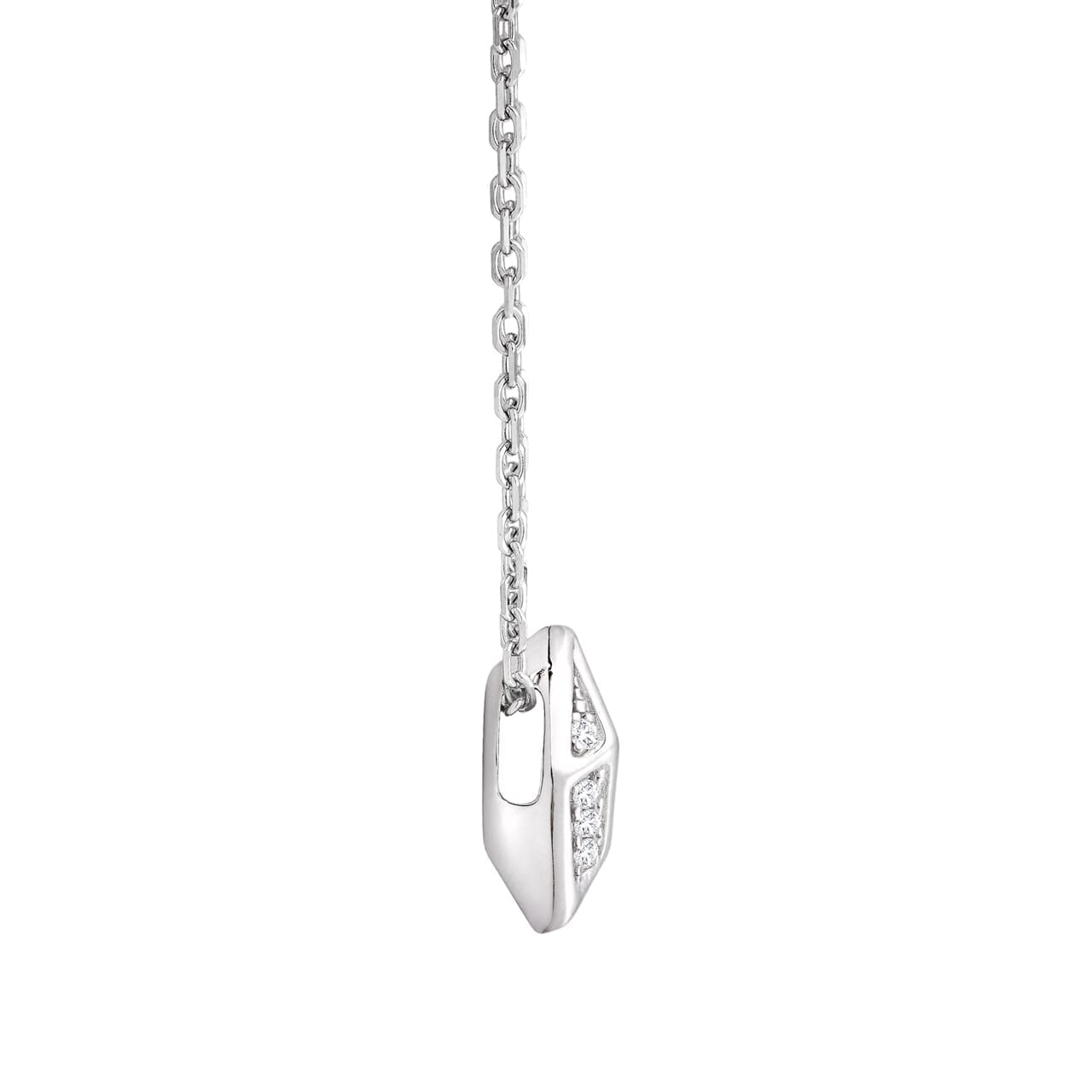Dumortierite CZ Diamonds Celestium Mini Necklace Necklaces AWNL 