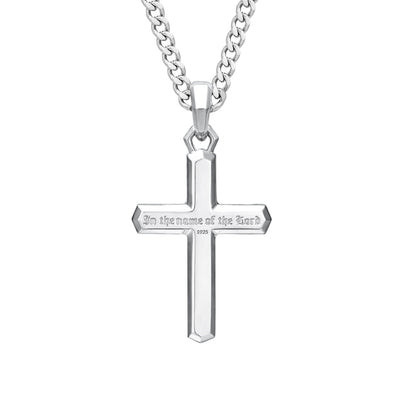 Dumortierite Seagleam Cross Necklace Necklaces AWNL 