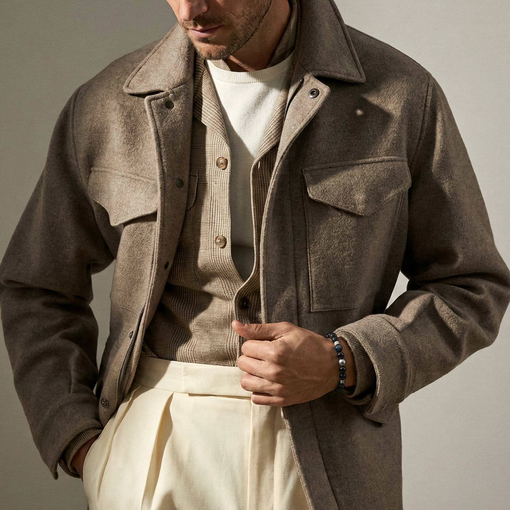 Flex-Lock Rune Bracelet Meteorite & Hawk Eye /S Bracelets AWNL 