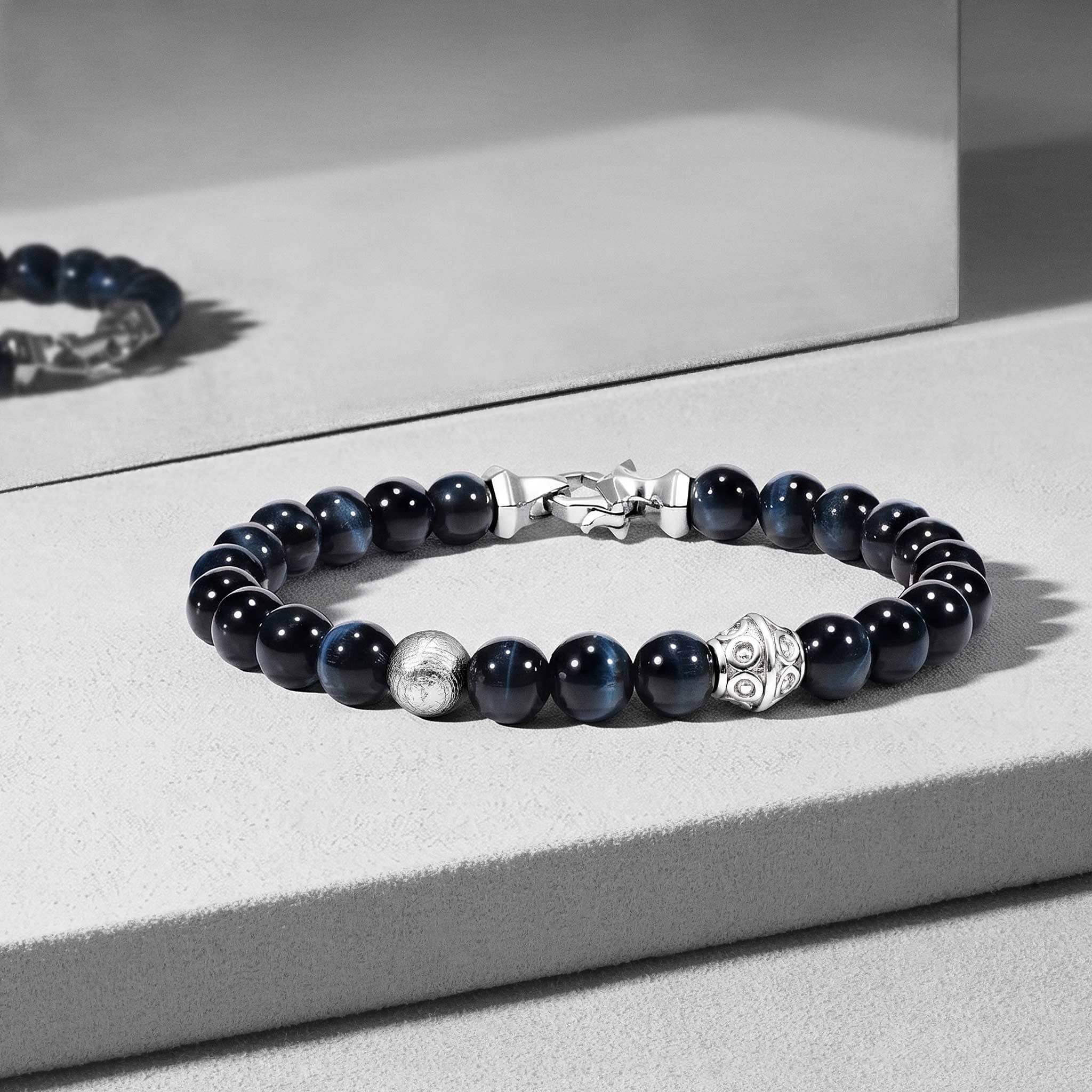 Flex-Lock Sumeru Round Beads Bracelet Hawk Eye (コピー) Bracelets AWNL 