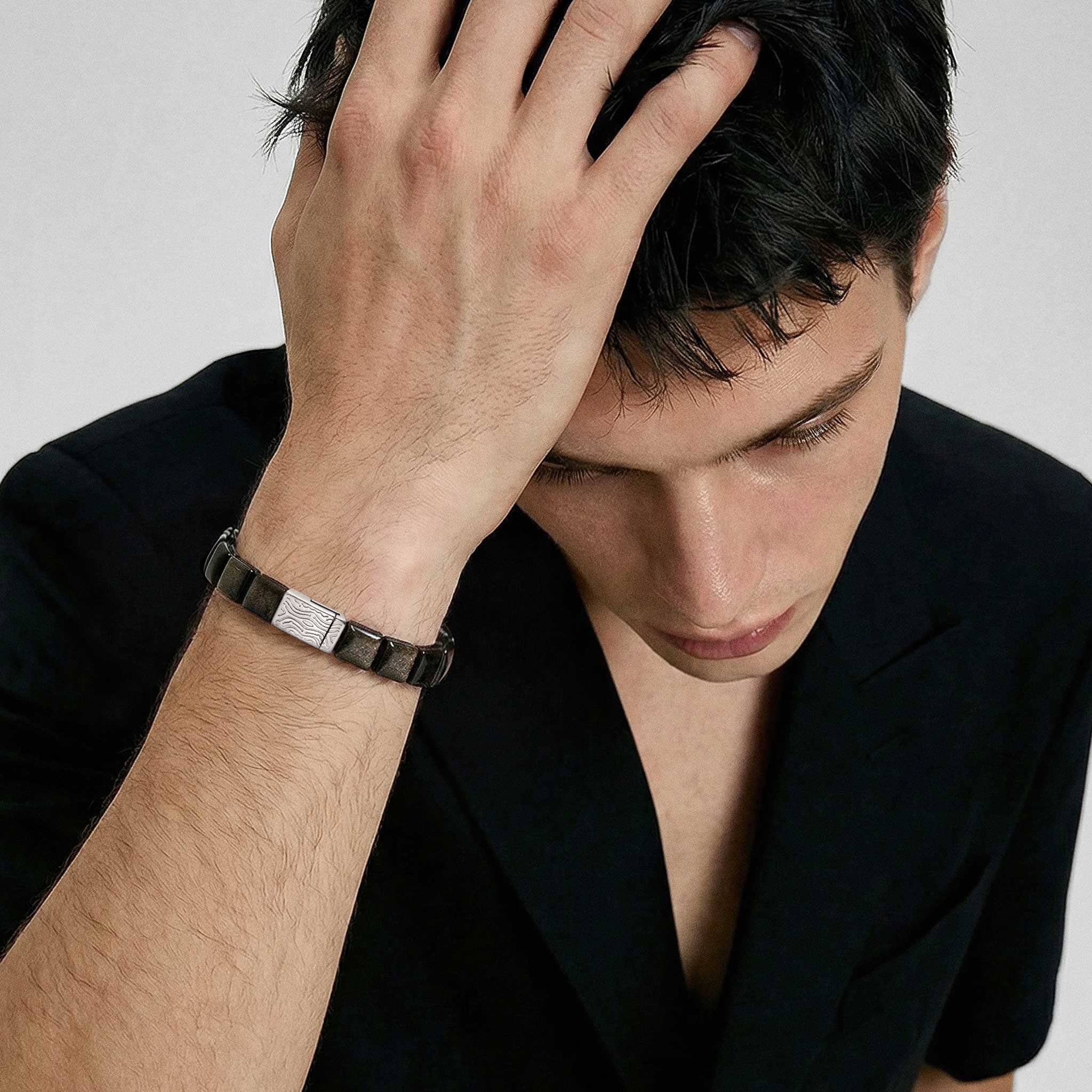 Genbu Mag-lock Bracelet Golden Obsidian Bracelets AWNL 