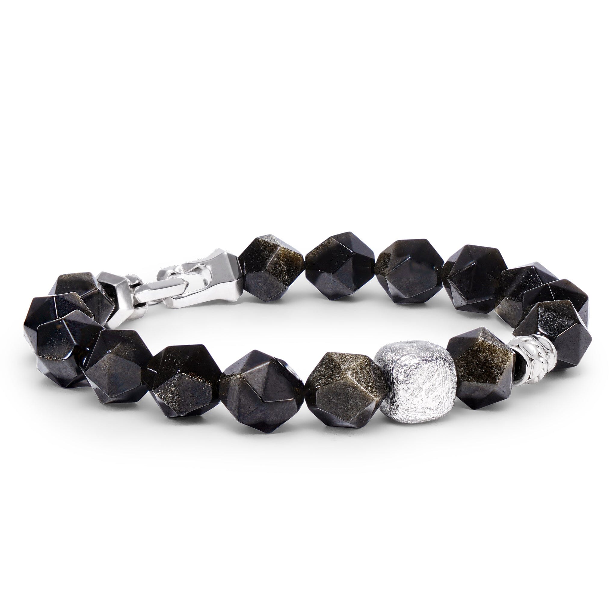 Golden Obsidian & Meteorite Bracelet Bracelets AWNL 