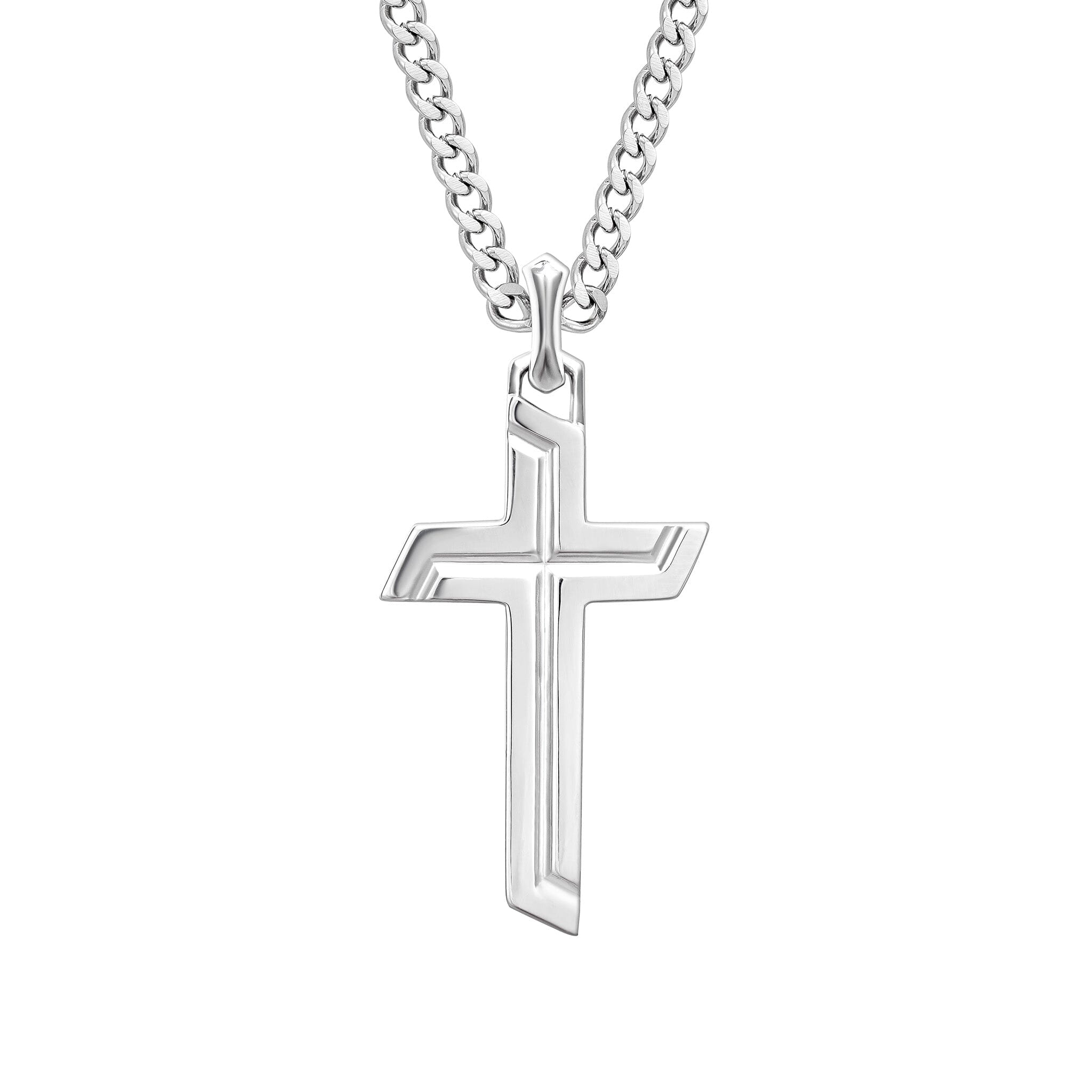 Golden Tiger Eye Edgecast Cross Necklace Necklaces AWNL 
